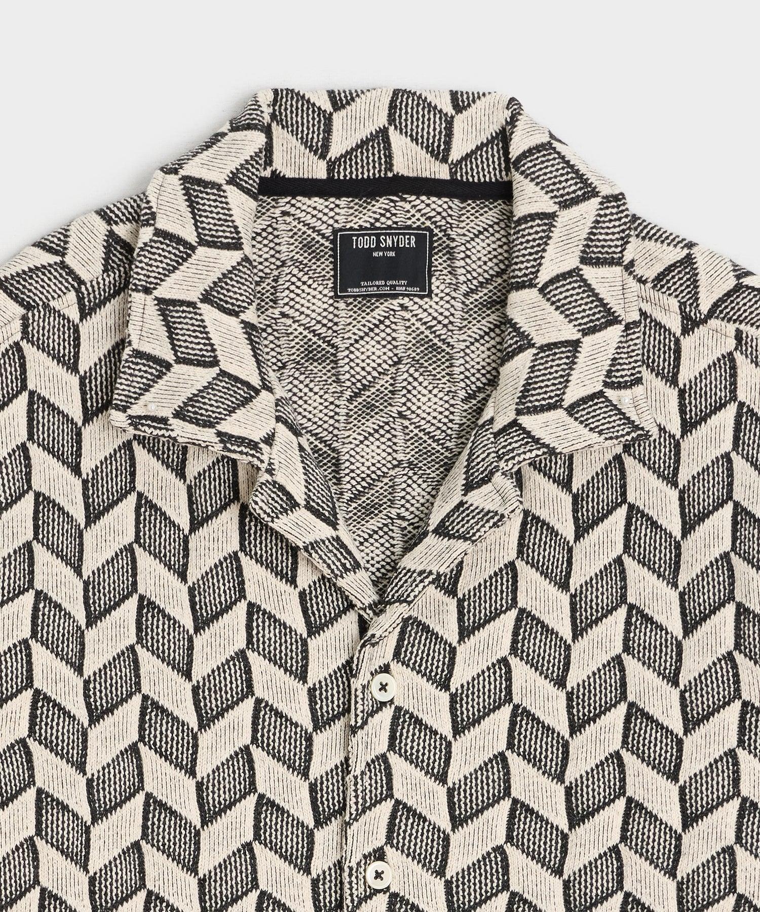 Relaxed Checkered Guayabera Shirt Product Image