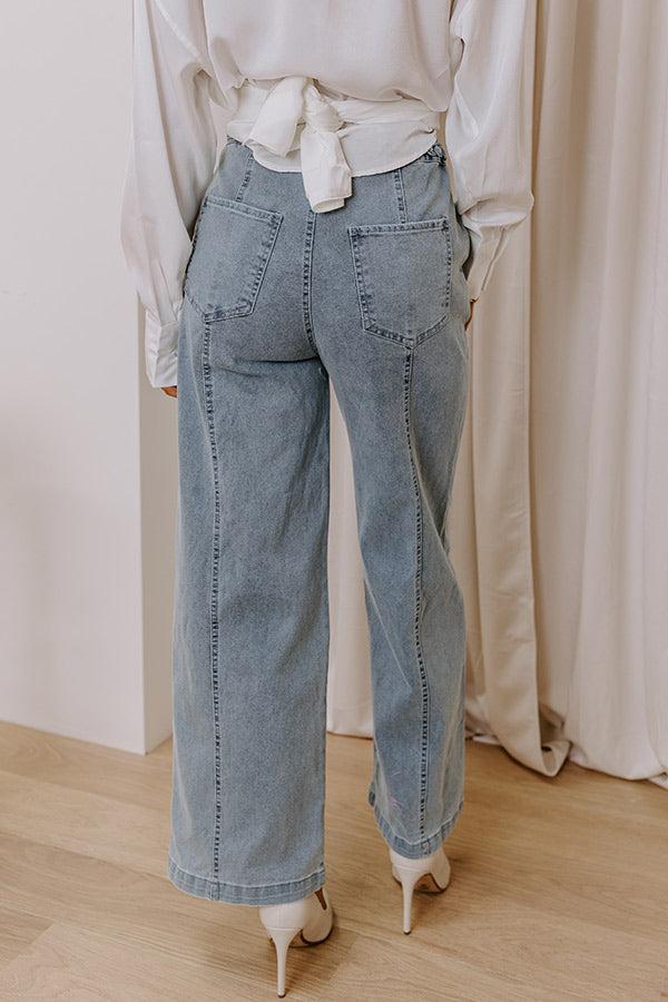 The Julie High Waist Wide Leg Jean in Light Wash Product Image