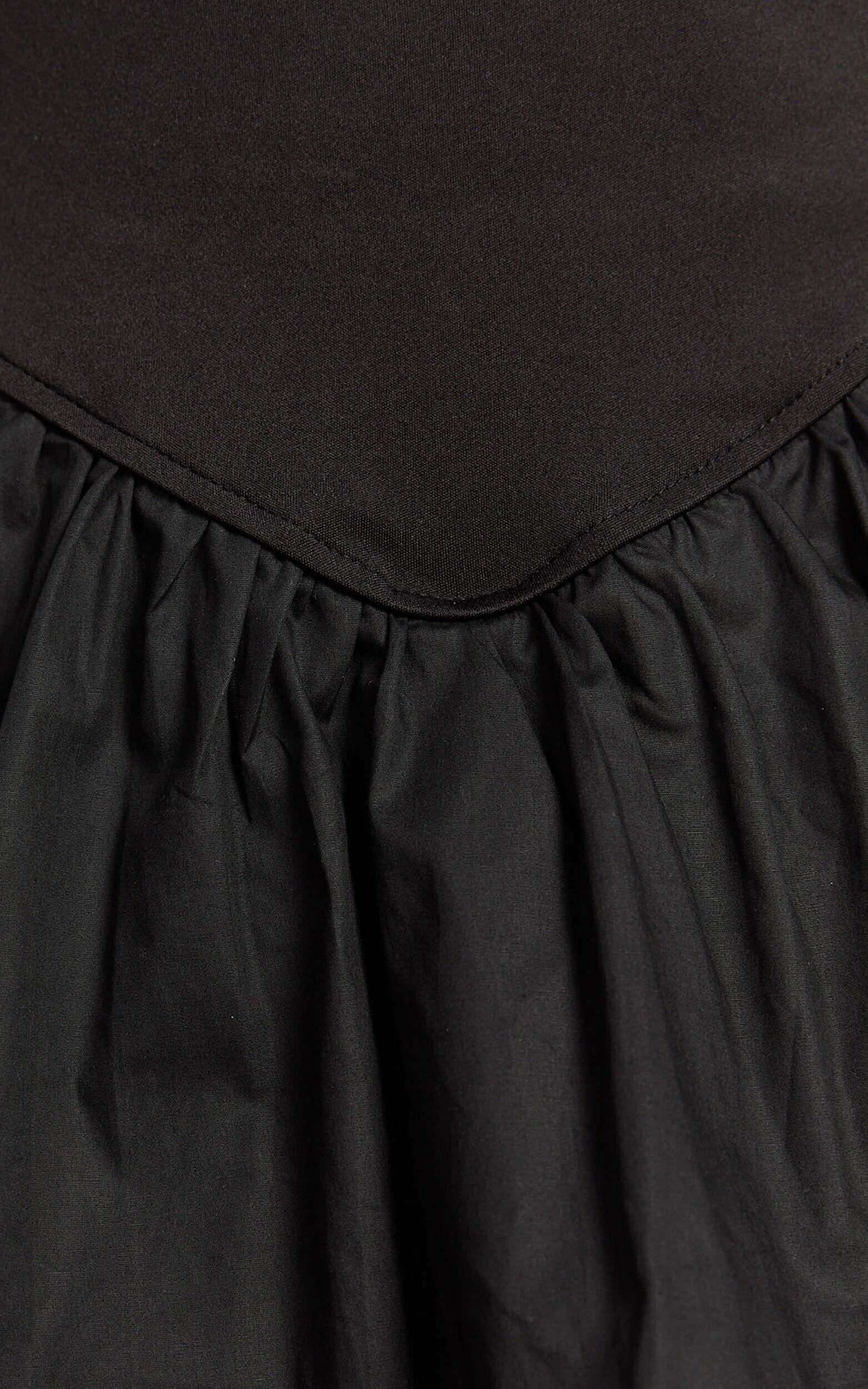 Kristel Mini Dress - Fitted Mini Dress with Bubble Hem in Black Product Image