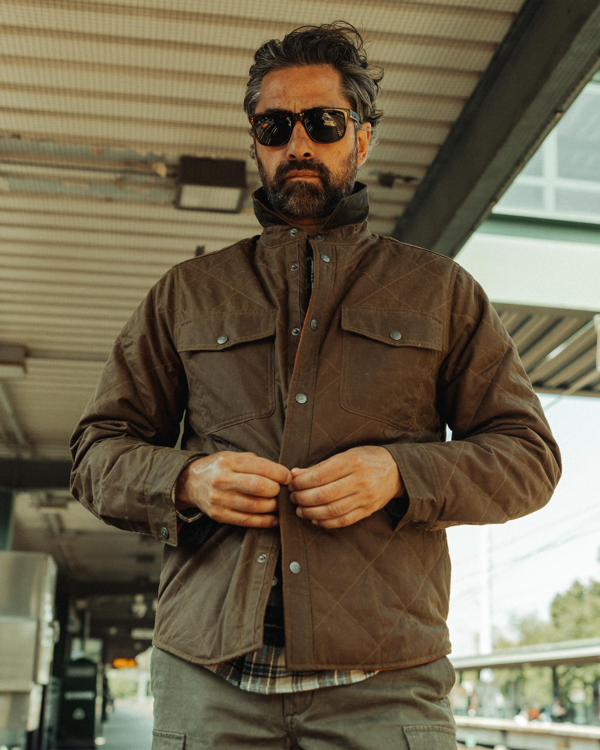 Quilted Waxed Shirt Jacket Product Image