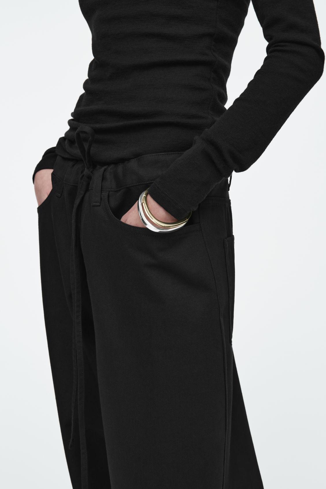 WIDE-LEG DRAWSTRING PANTS Product Image