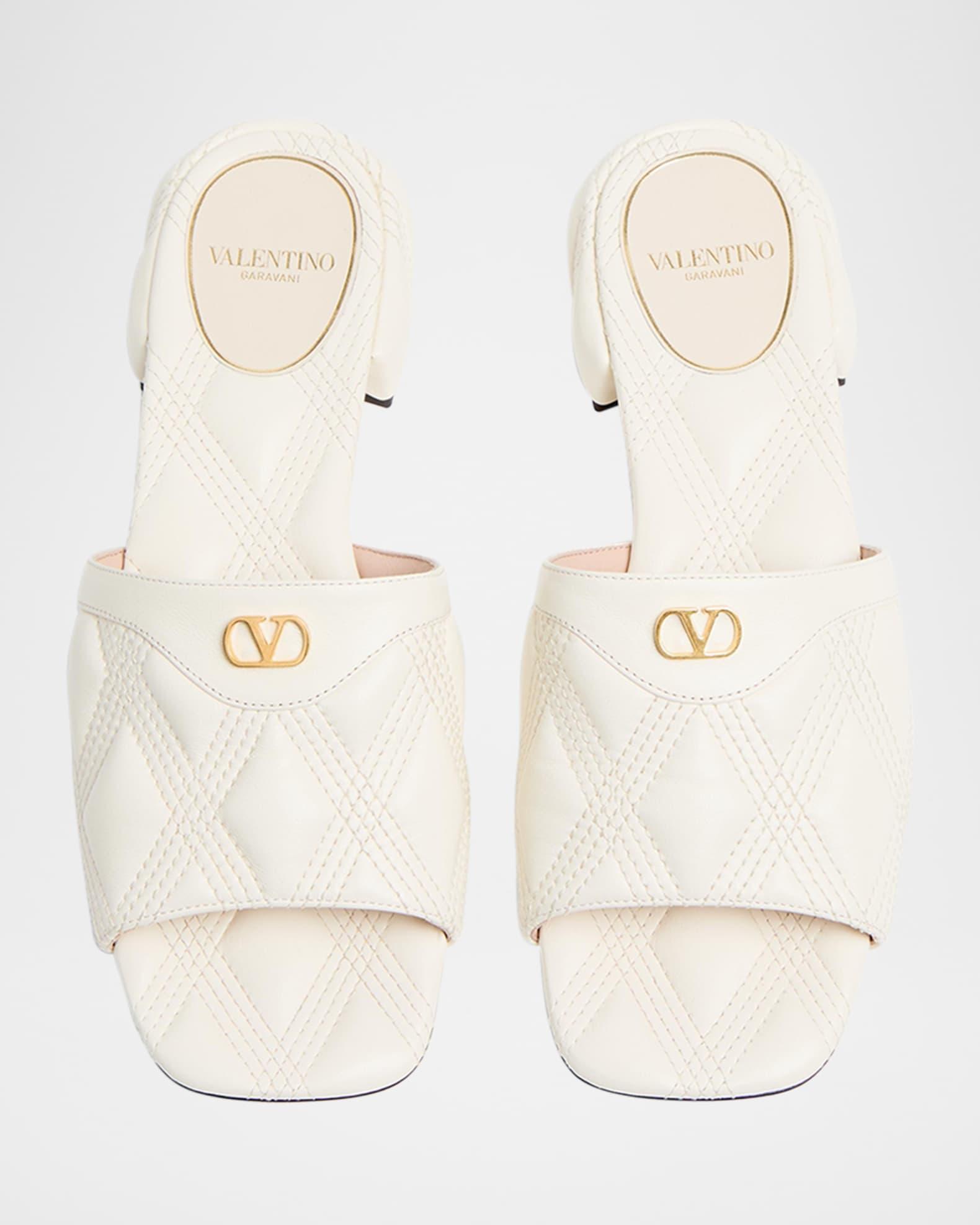 Quilted 67 VLogo Flat Slide Sandals Product Image