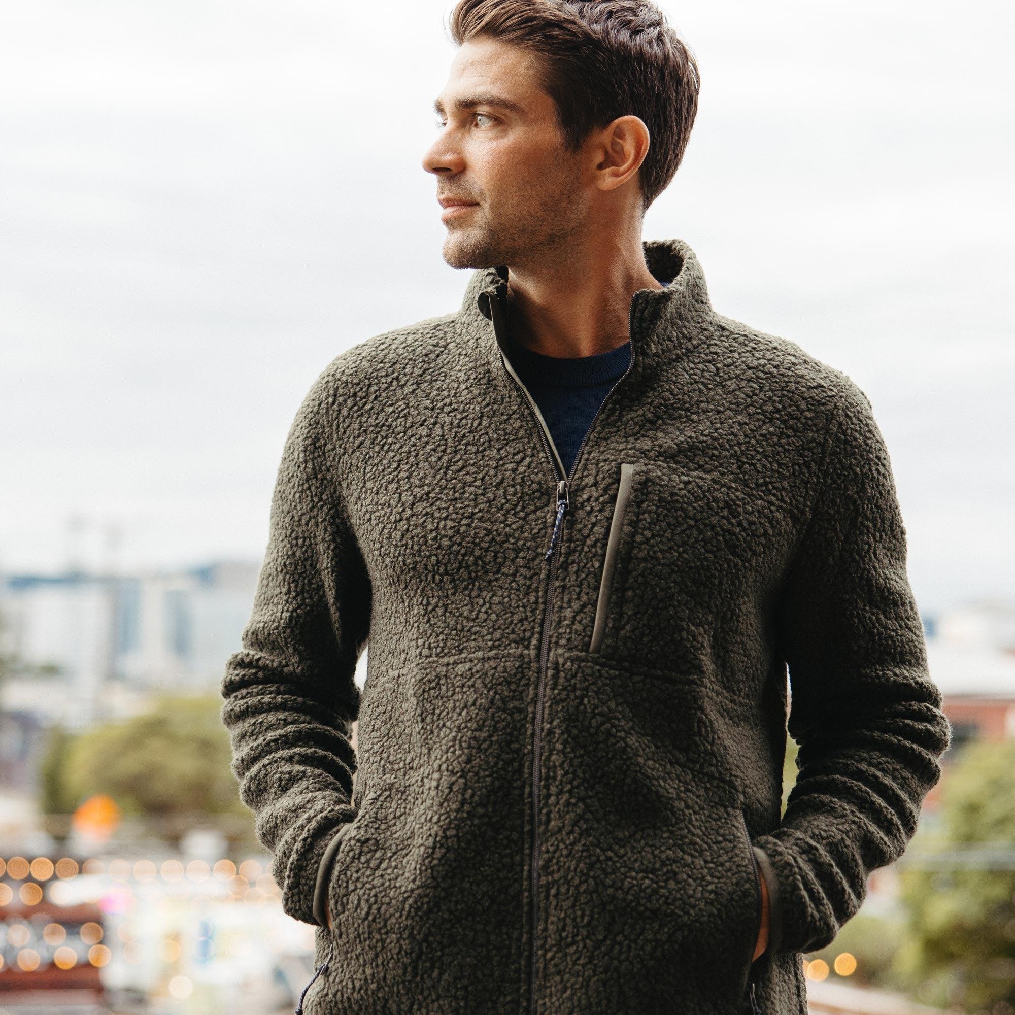 Merino Wool Fleece Jacket | Forest Night Product Image