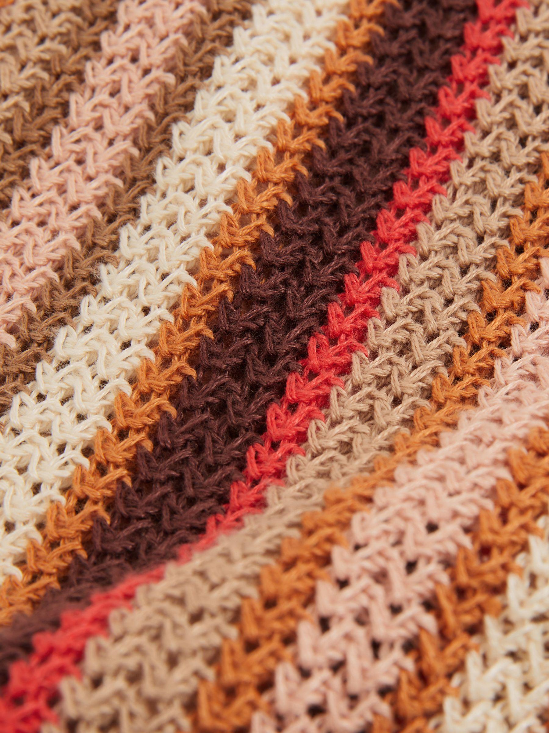 Striped Knit Shirt in Coral Product Image