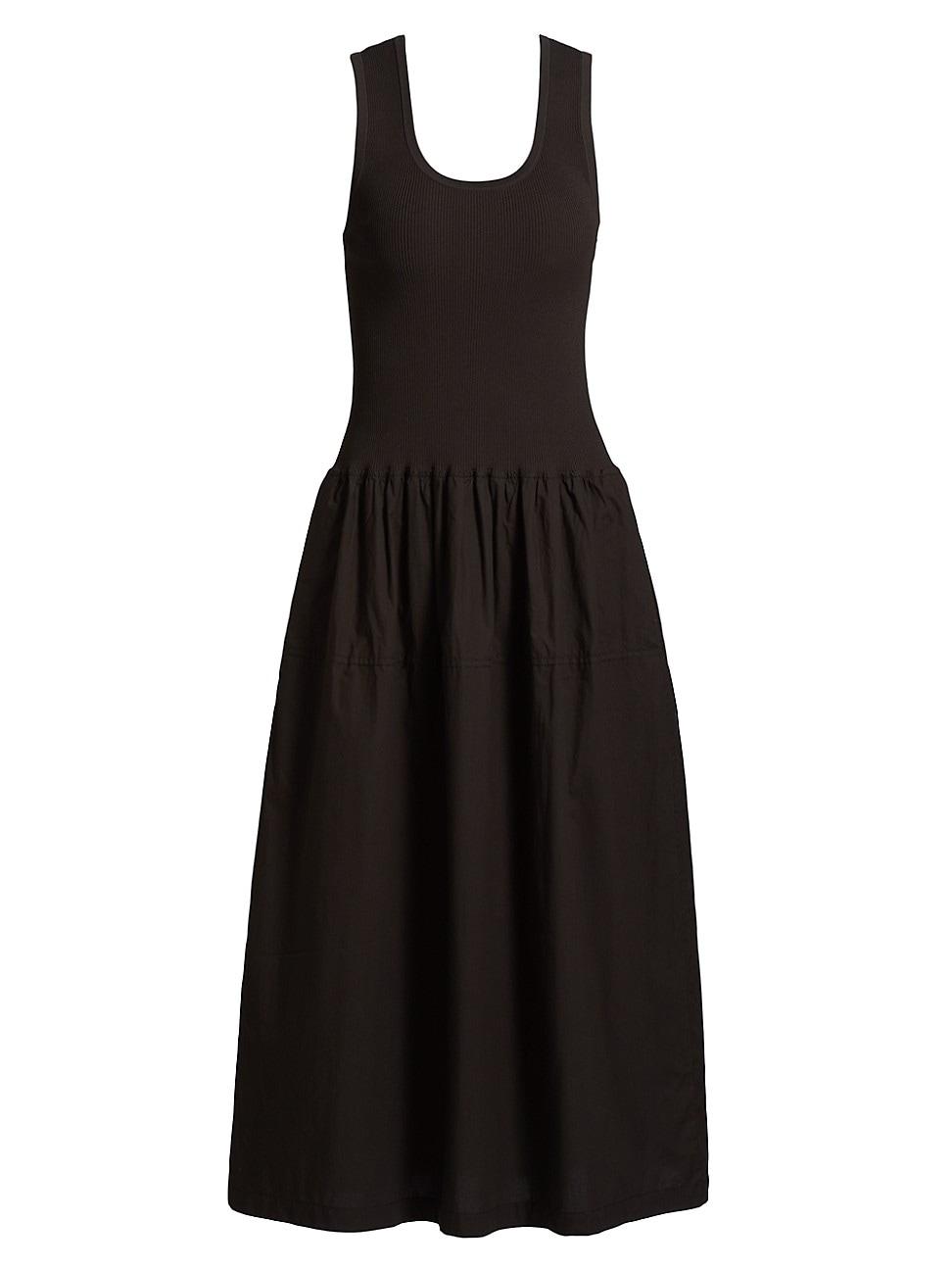 Womens Malia Cotton Poplin Midi-Dress Product Image