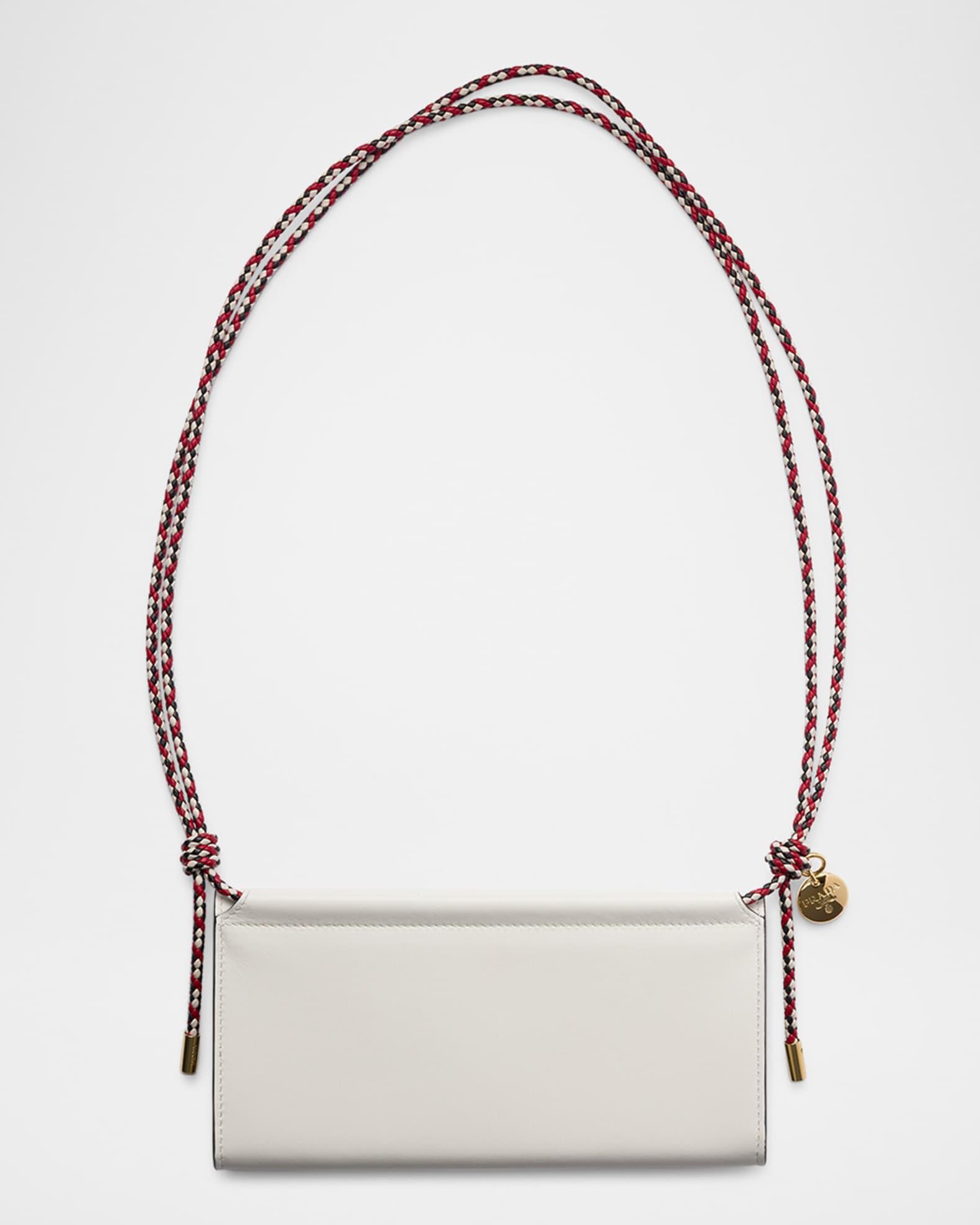 Leather Wallet with Braided Shoulder Strap Product Image