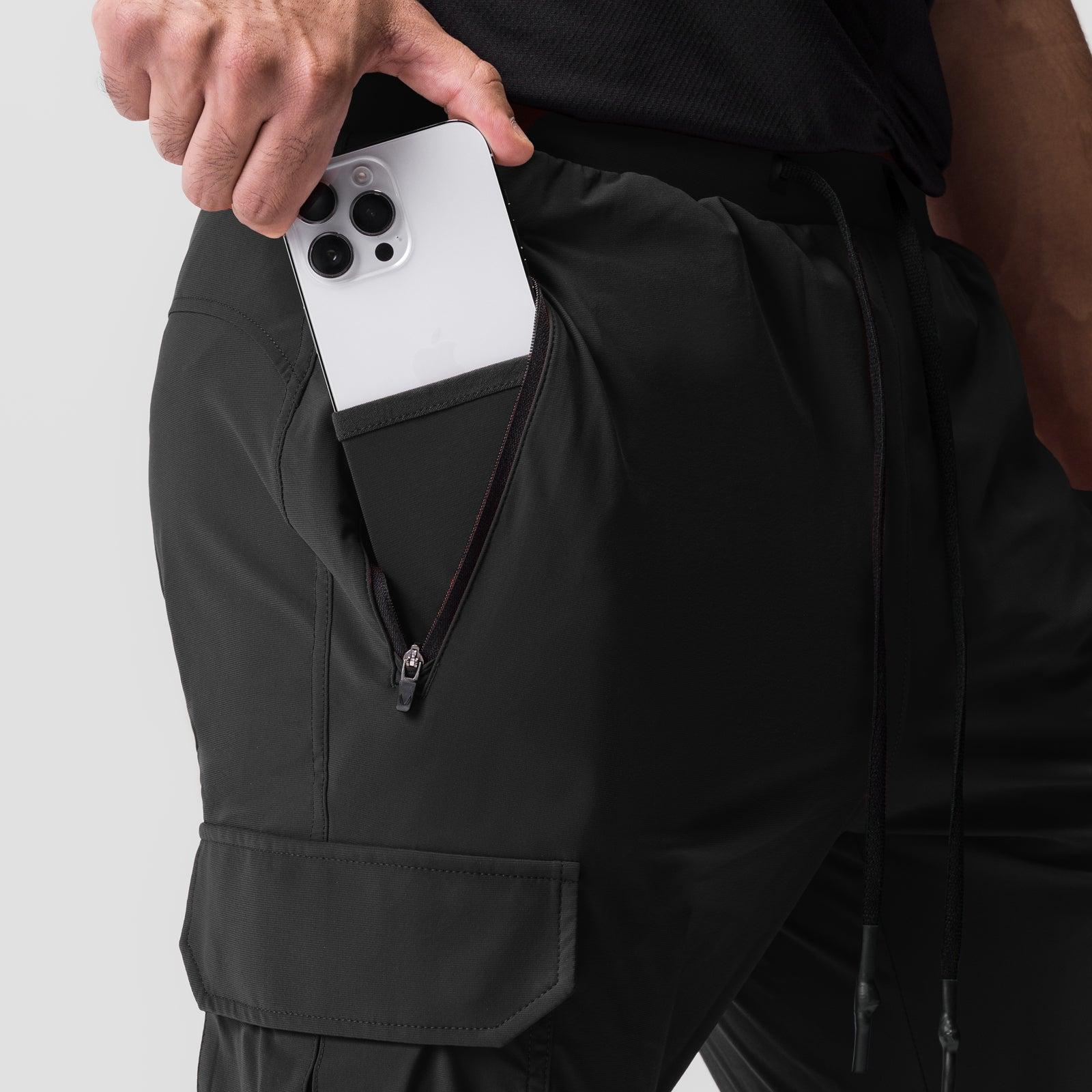 0825. Tetra-Lite® Cargo High Rib Jogger - Black Male Product Image