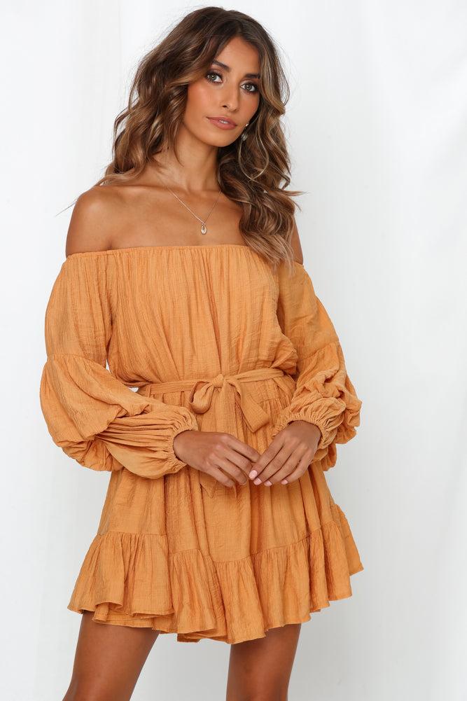Always The Love Songs Dress Tan Product Image