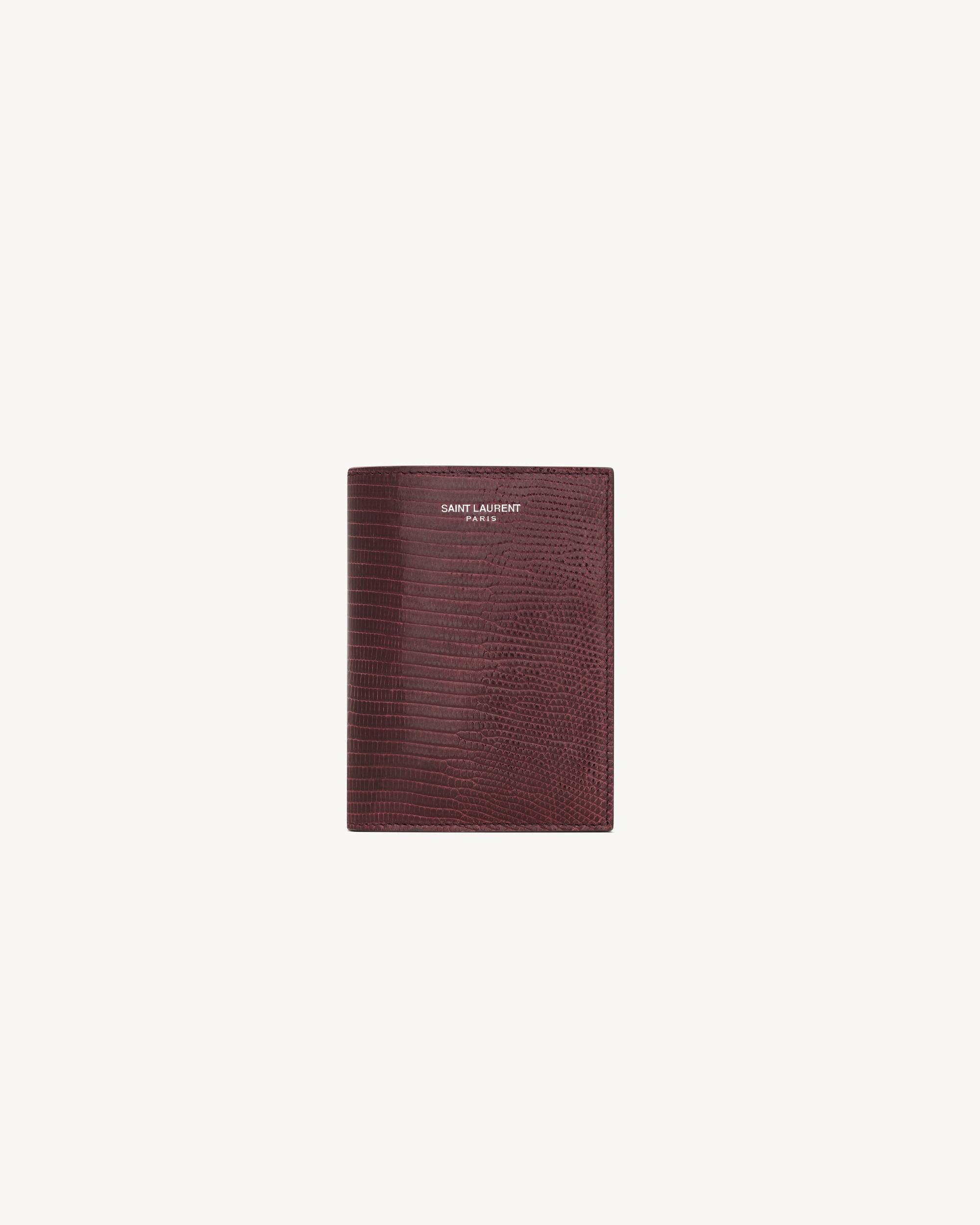 SAINT LAURENT PARIS credit card wallet in lizard Product Image