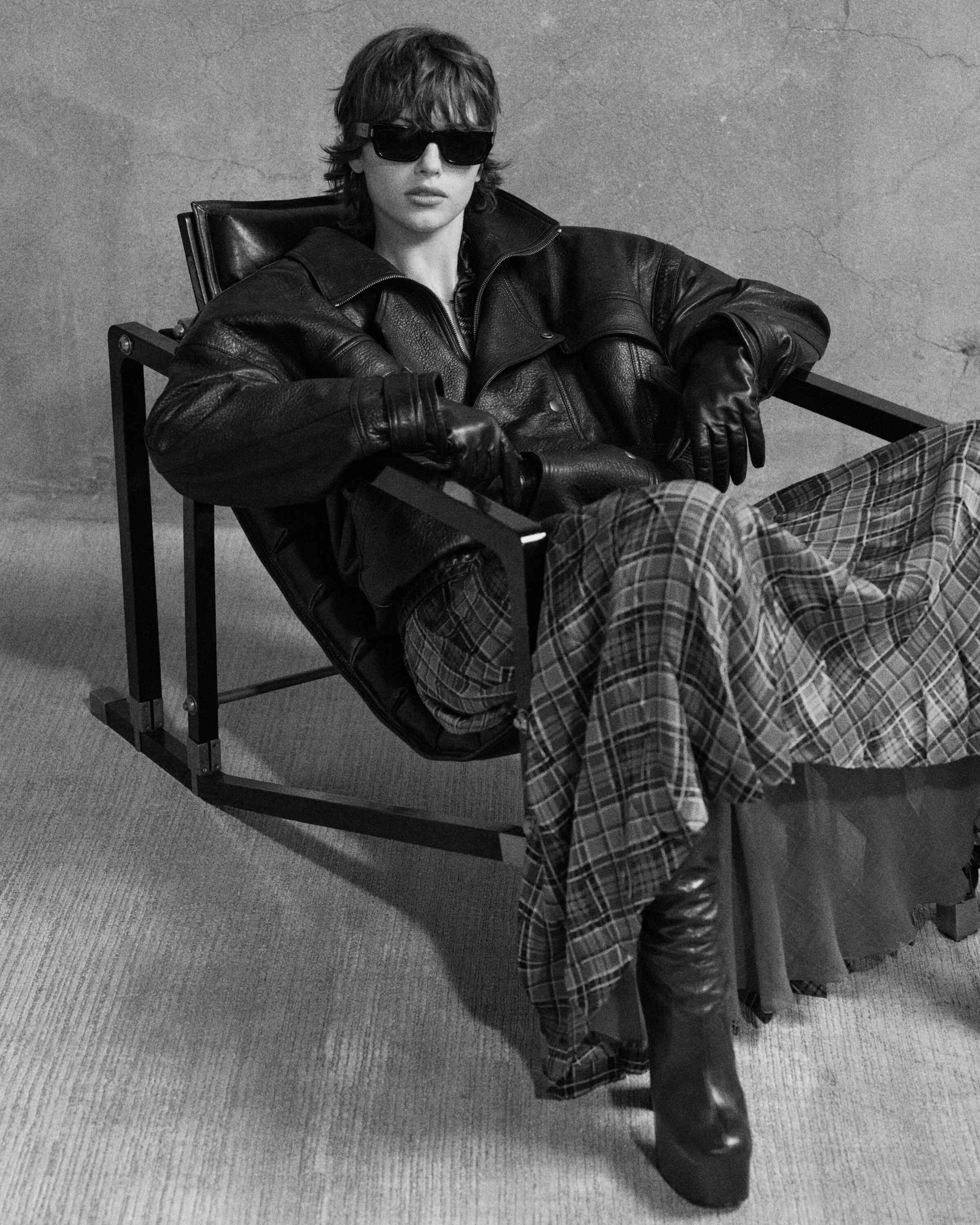 bomber jacket in bubbled lambskin Product Image