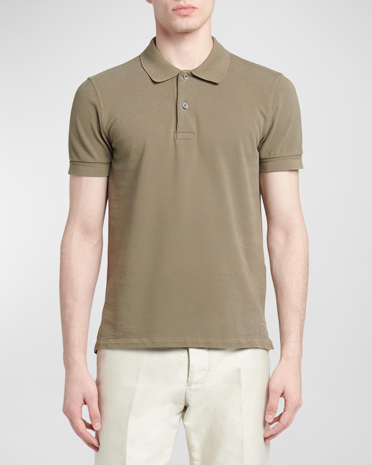 Mens Cotton Pique Polo Shirt Product Image