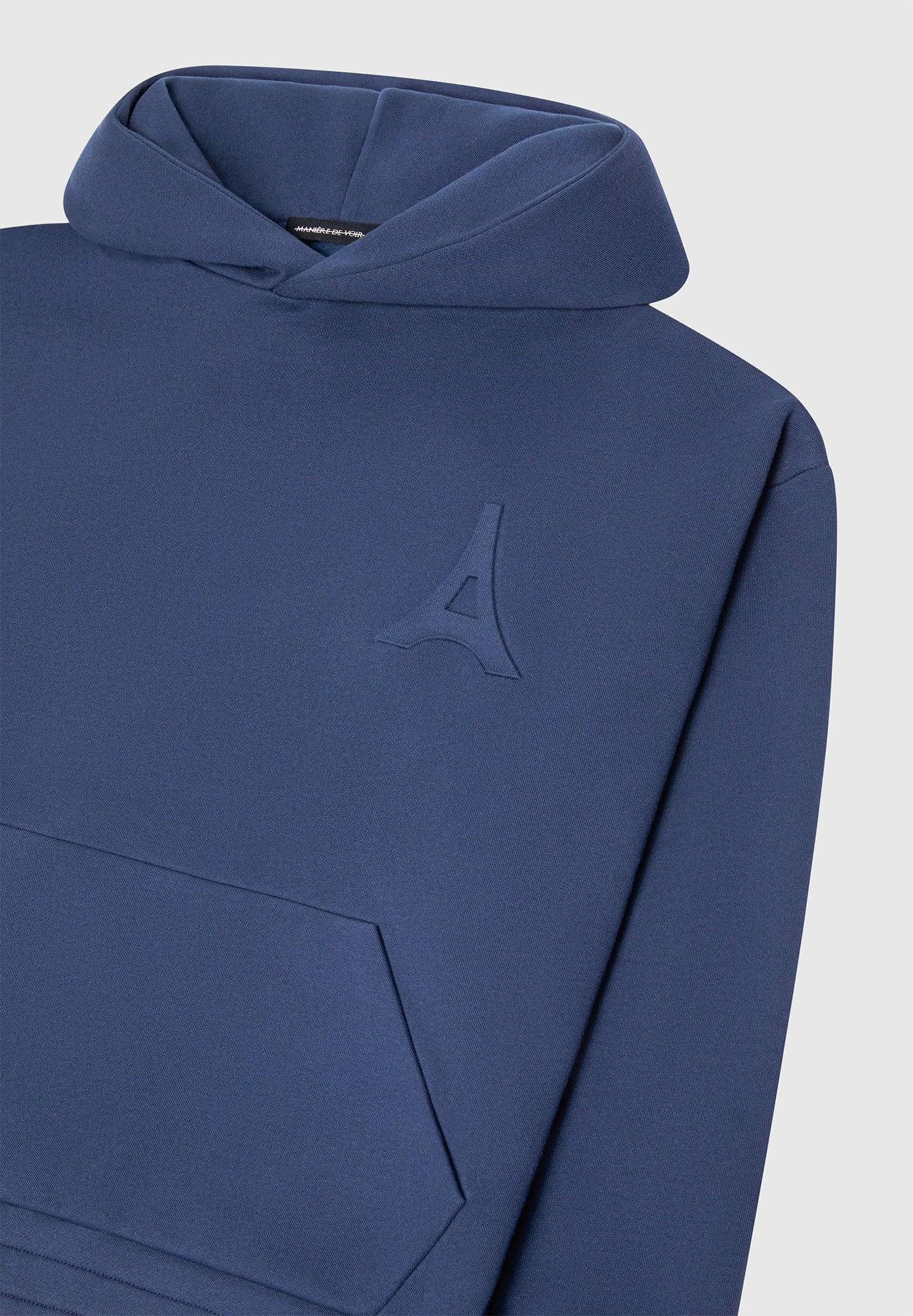 Victor - Eiffel Embossed Hoodie - Airforce Blue Male Product Image