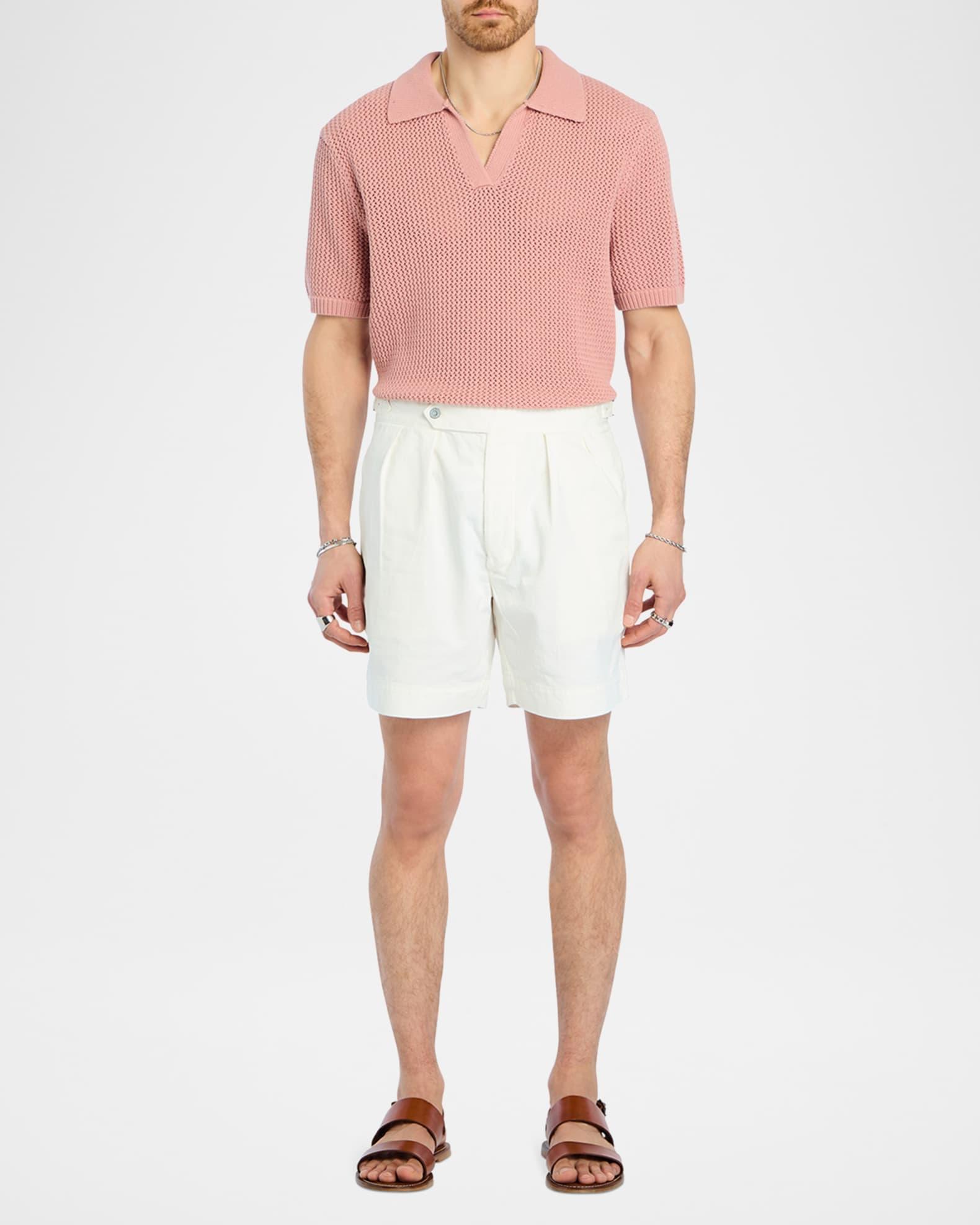 Men's Romeo Crochet Johnny Collar Polo Shirt Product Image