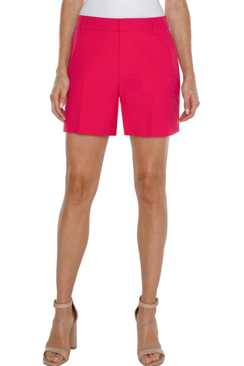 Kelsey Trouser Short- Pink Punch Product Image
