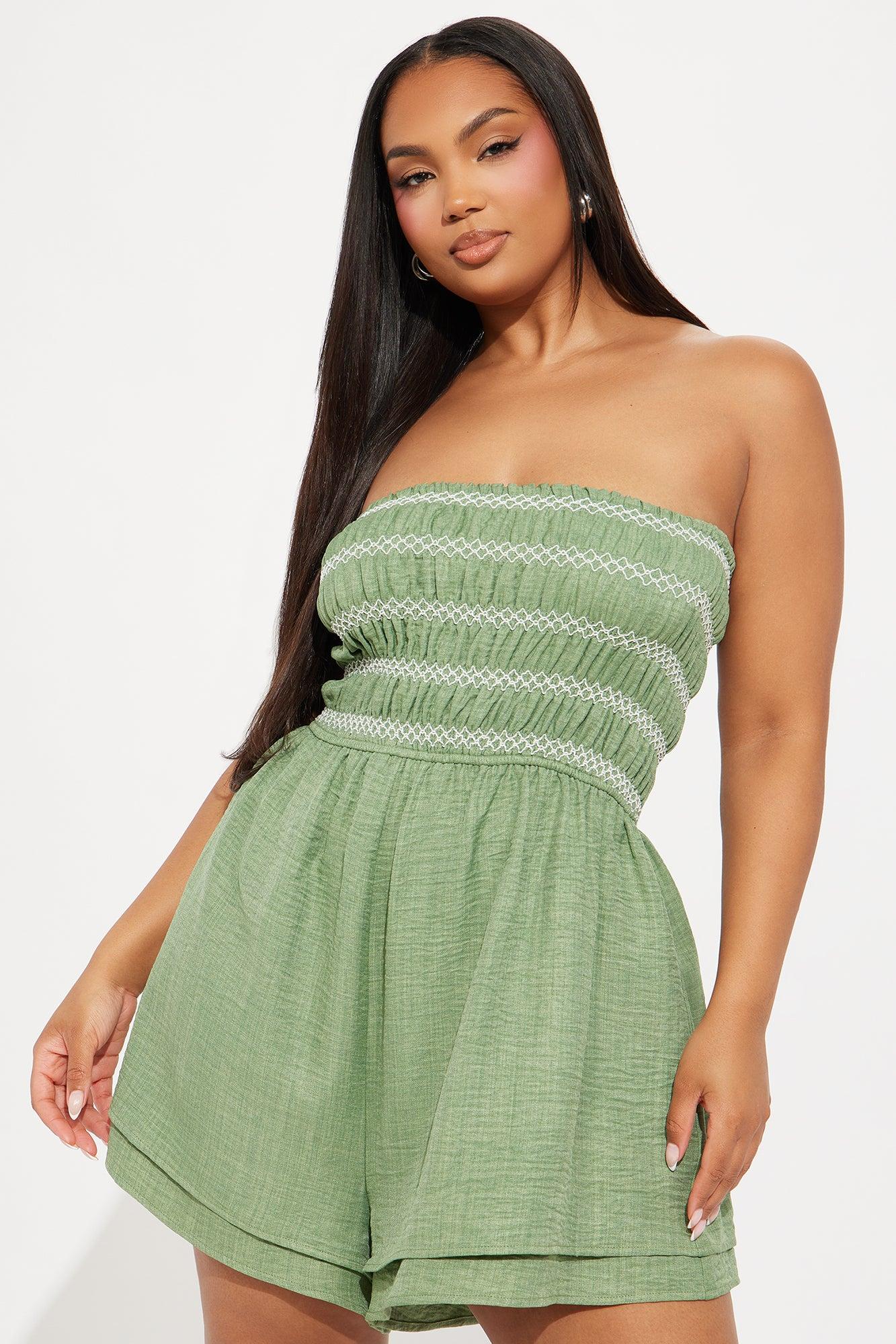 Fine Time Romper Set - Green Product Image