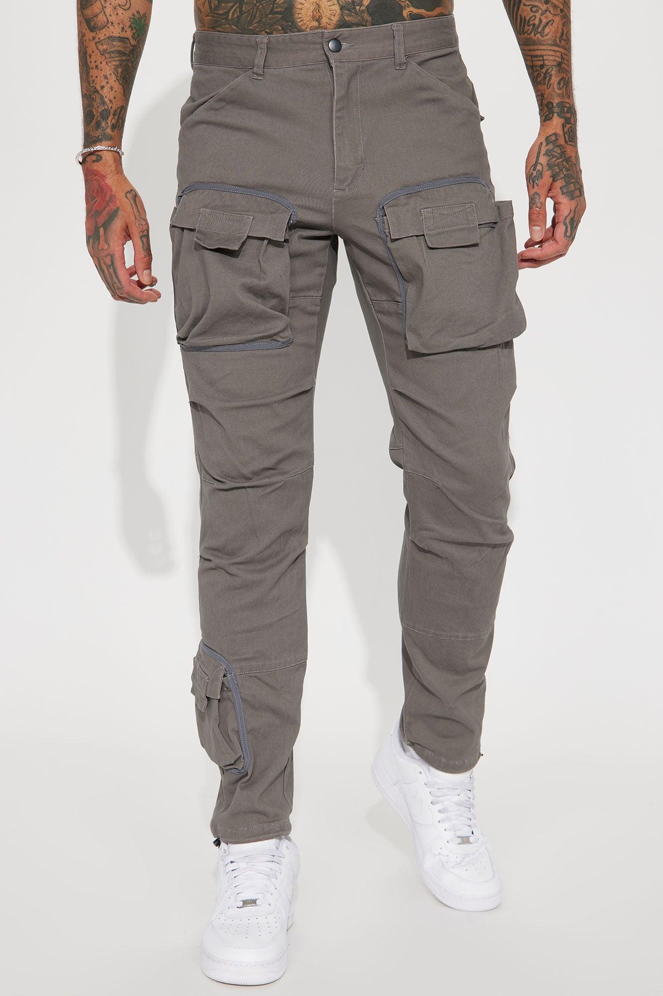 Duality Twill Cargo Pants - Grey Product Image