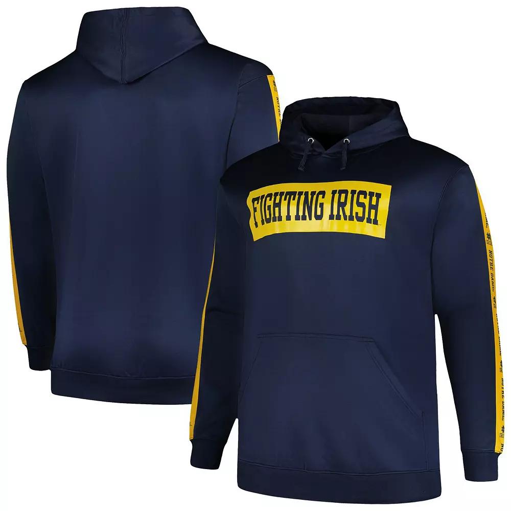 Men's Profile Navy Notre Dame Fighting Irish Big & Tall Fleece Pullover Hoodie,  Product Image