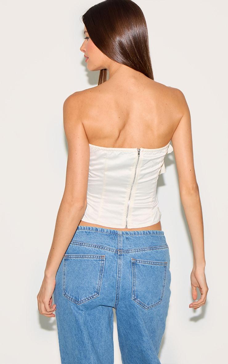 Lemon Satin Ruffle Bandeau Product Image