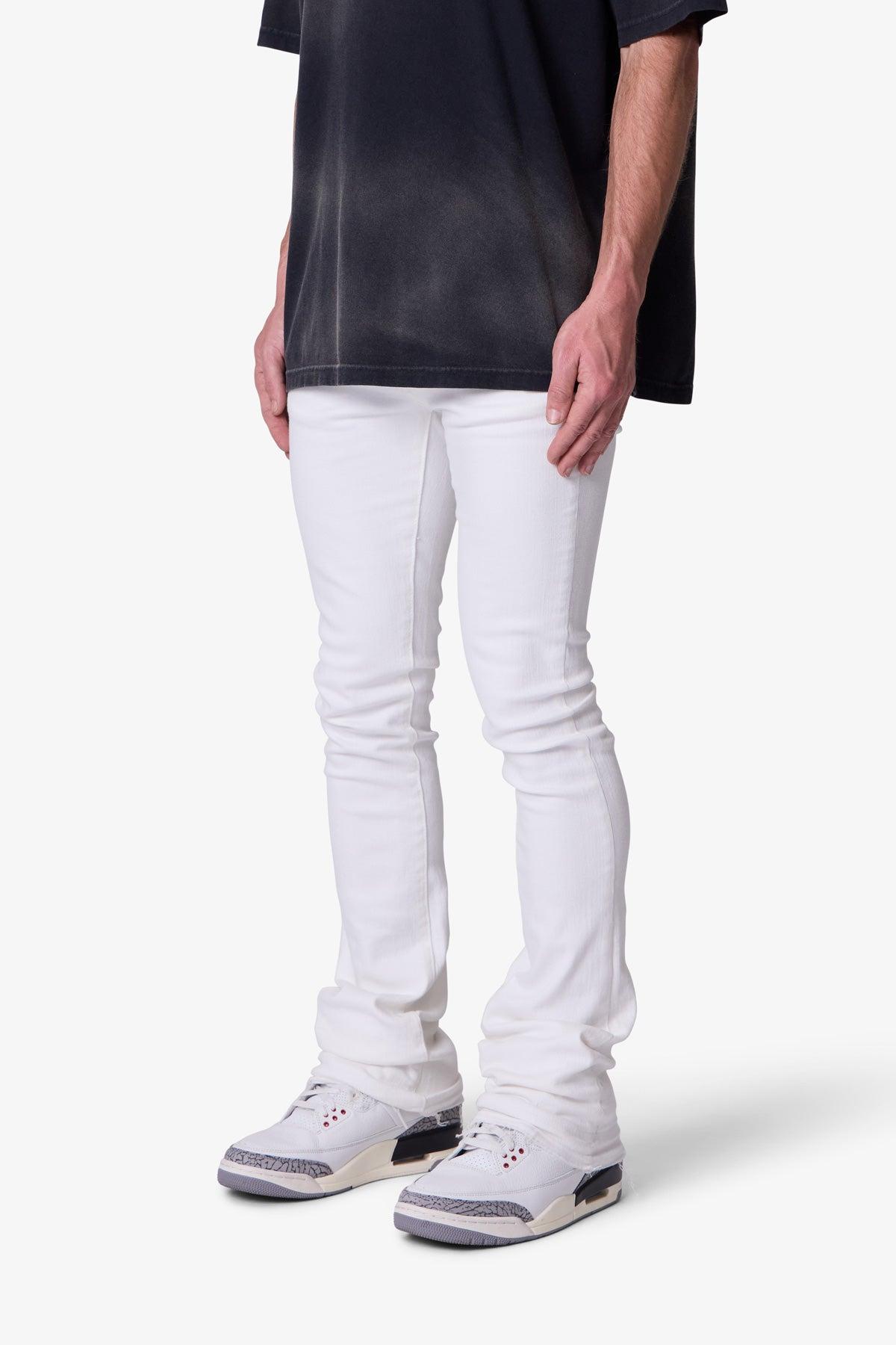 X514 Skinny Stacked Denim - White Product Image