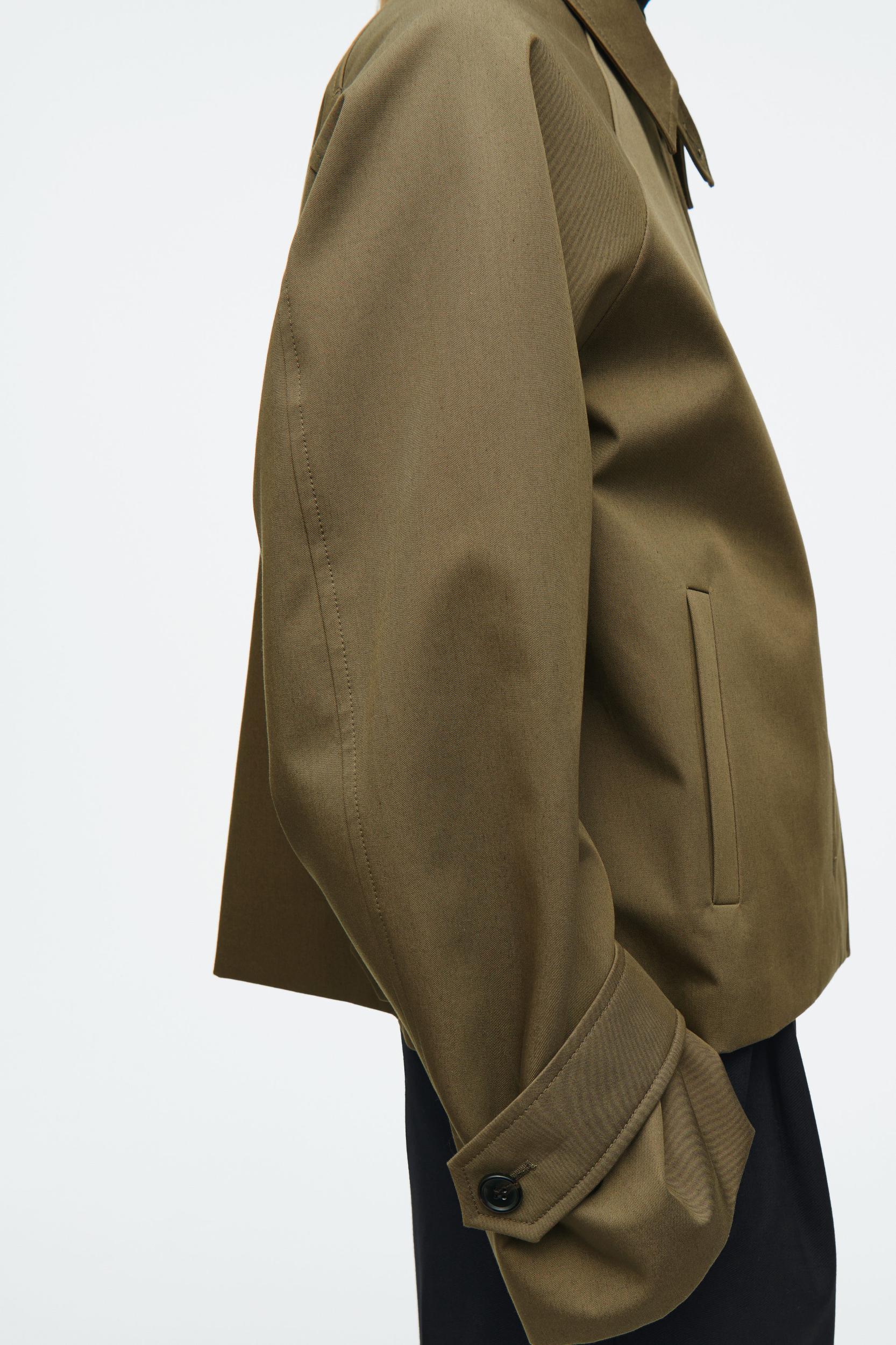 SHORT TWILL TRENCH COAT Product Image