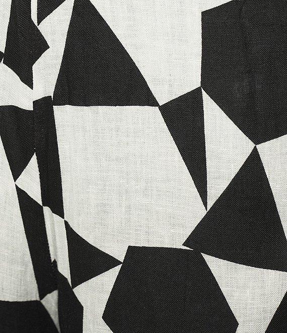 Bryn Walker Ella Woven Prisma Print Wide-Leg Pull-On Coordinating Crop Pants Product Image