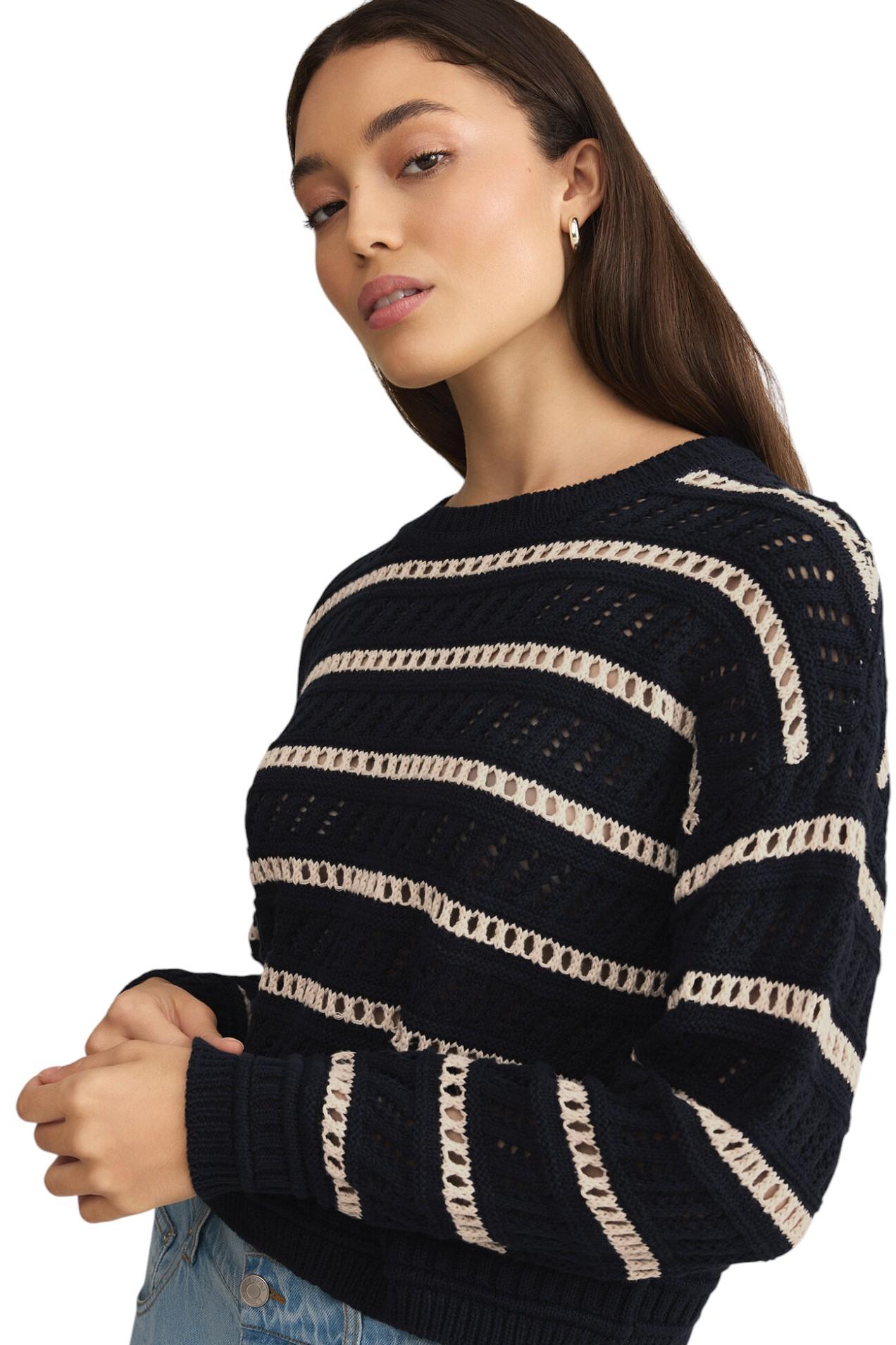Estero Stripe Cropped Sweater Product Image