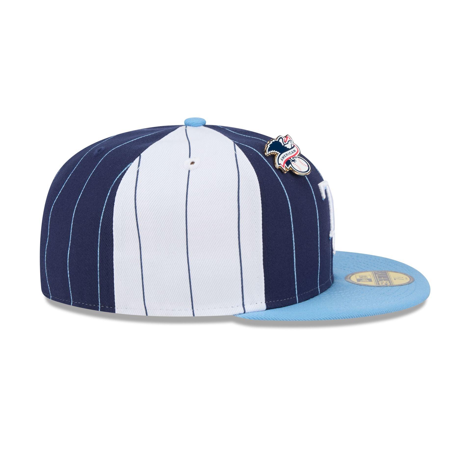 Tampa Bay Rays Pinstripe League Pin 59FIFTY Fitted Hat Male Product Image