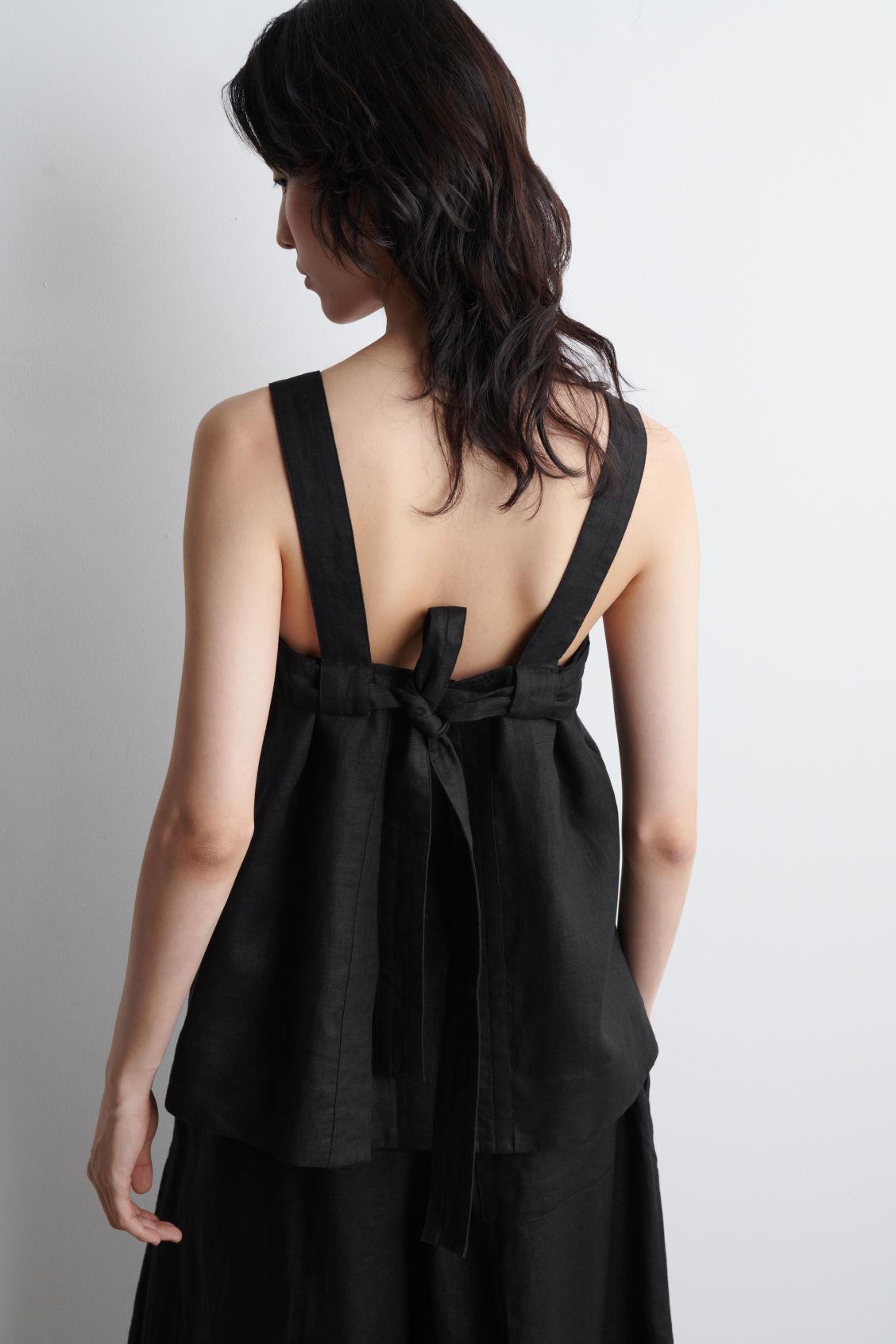 TIE-BACK LINEN TOP Product Image