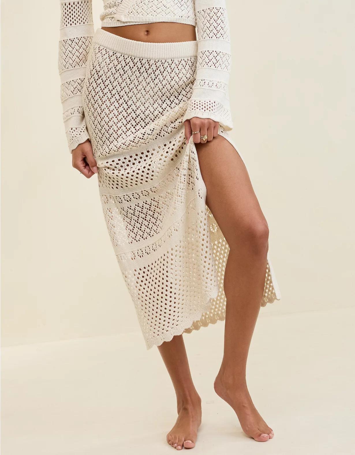 Aerie Crochet Coverup Maxi Skirt Product Image