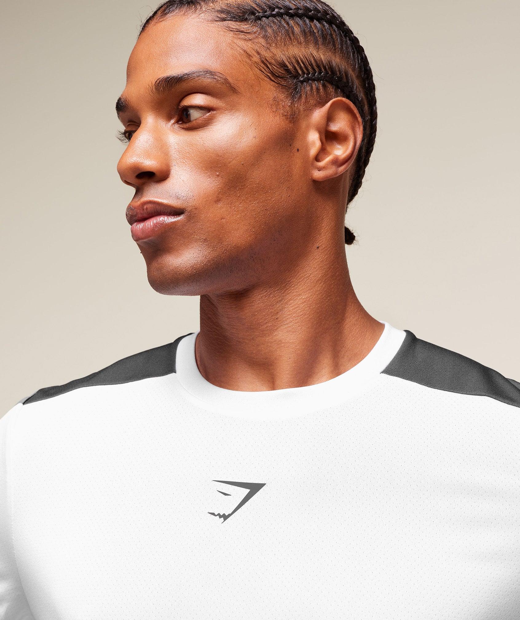 Gymshark Arrival Block T-Shirt - White Male Product Image