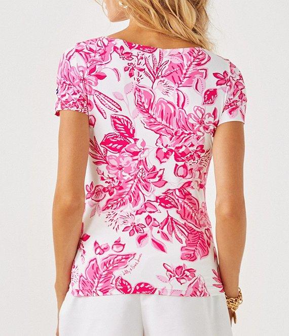 Lilly Pulitzer x Saint James Rose Soleil Round Neck Short Sleeve Knit Top Product Image