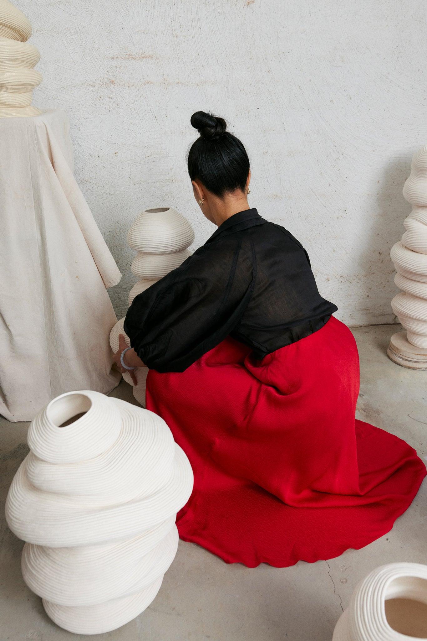 Valeria Asymmetric Midi Skirt Product Image