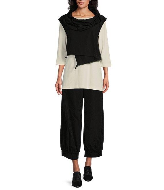 Bryn Walker Wyatt Memory Crunch Wide-Leg Pull-On Cropped Pants Product Image