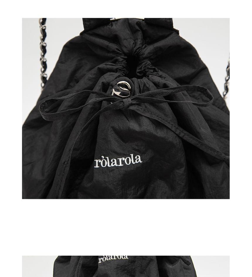 Chain Drawcord Backpack (Black) Product Image