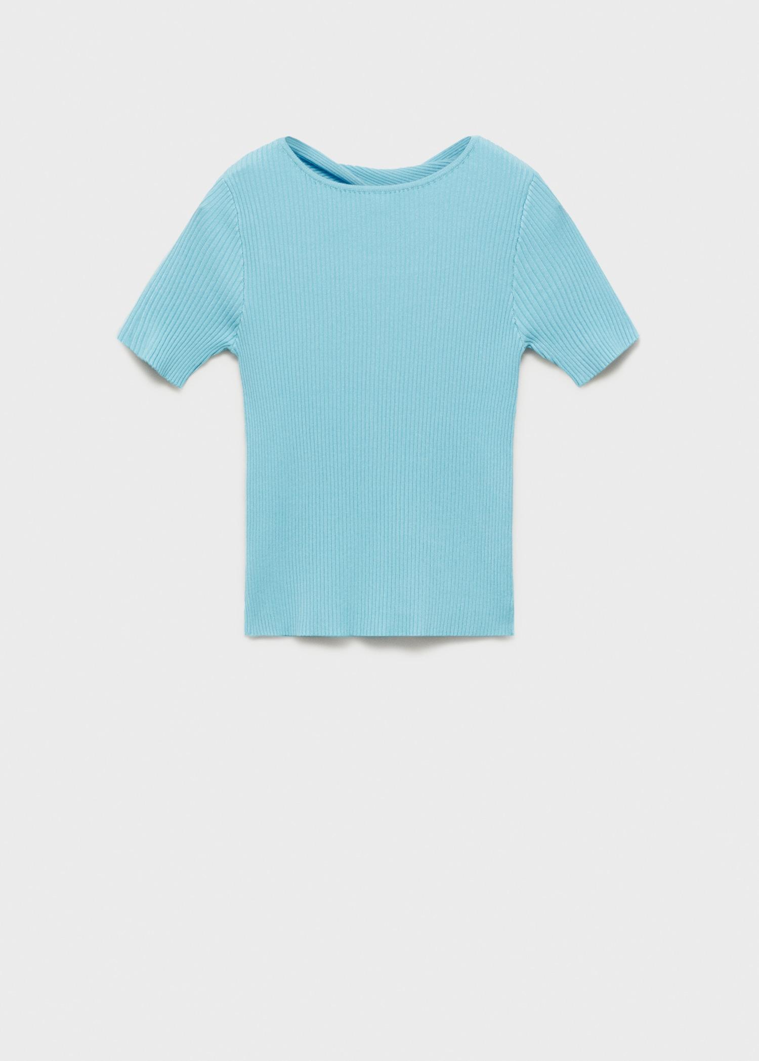 Ribbed sweater with back opening - Women | MANGO USA Product Image