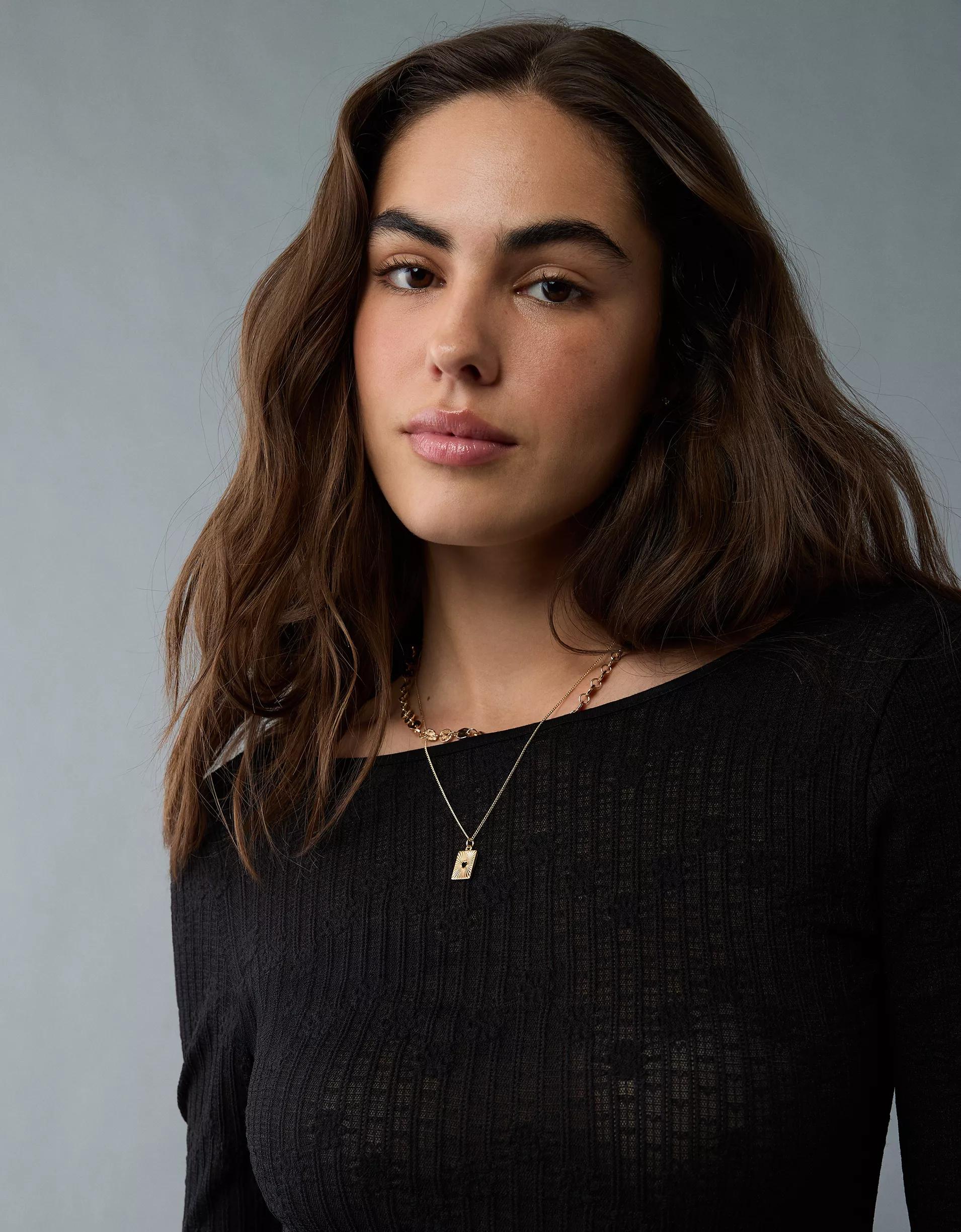 AE Long-Sleeve Lace Bodysuit Product Image