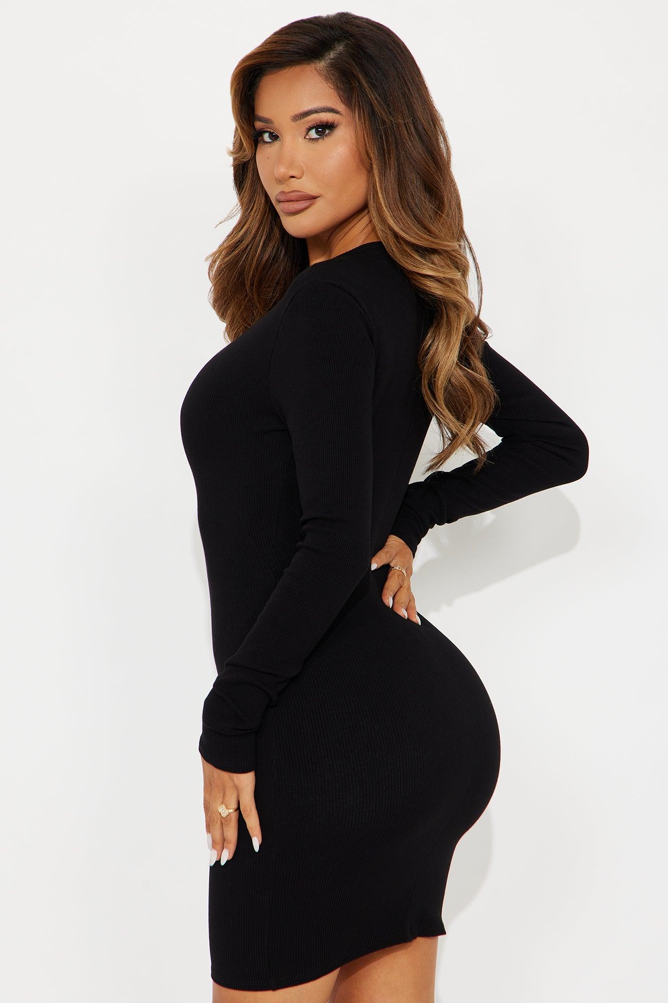 Lydia Long Sleeve Mini Dress - Black Female Product Image