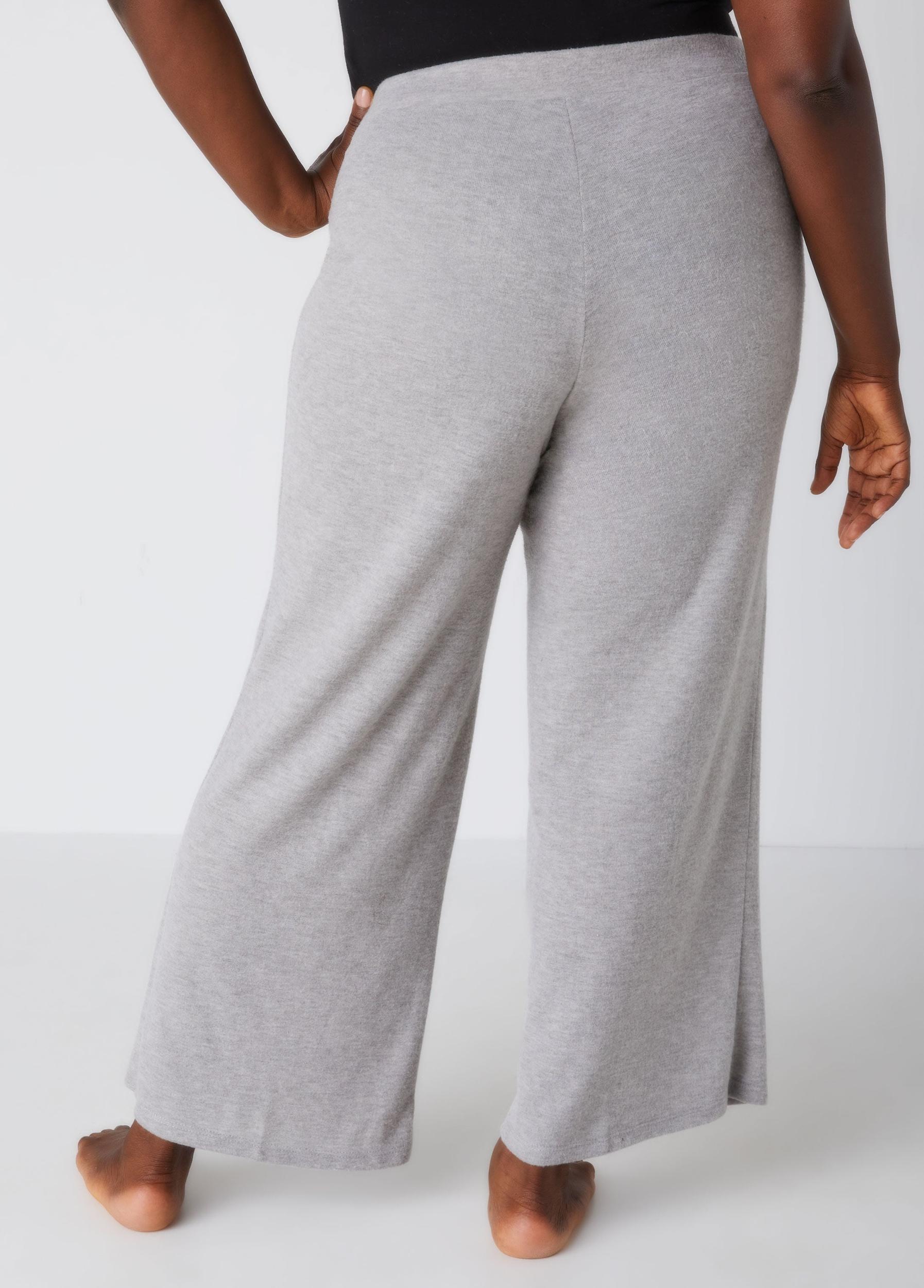 Plus Size Brushed Hacci Knit Lounge Pants Ashley Stewart Product Image