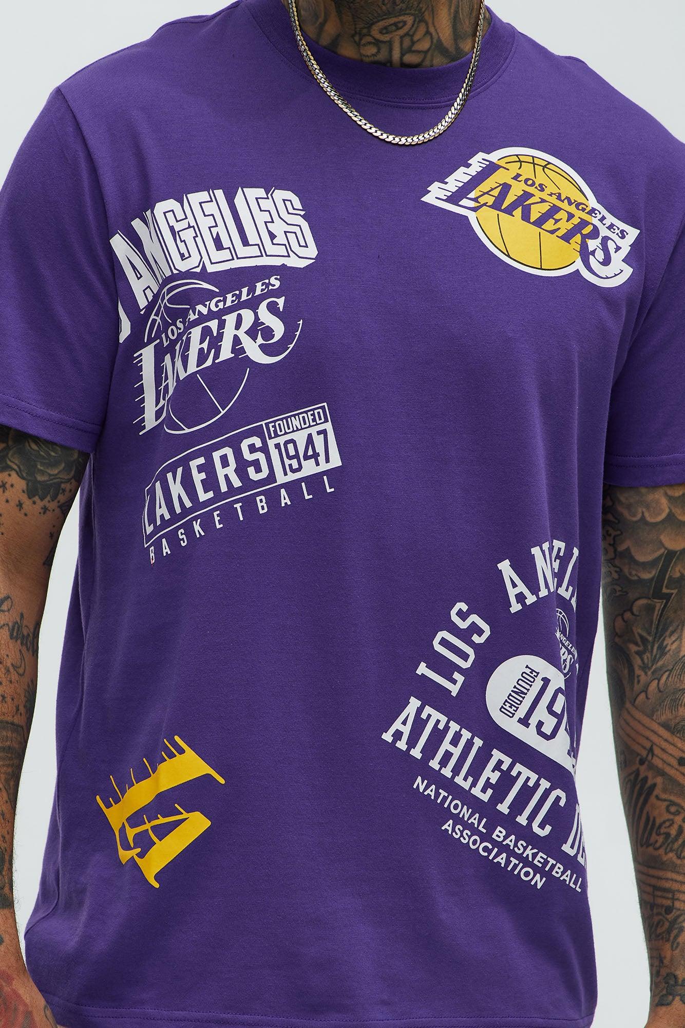 Lakers Slap Shots Short Sleeve Tee - Purple Product Image