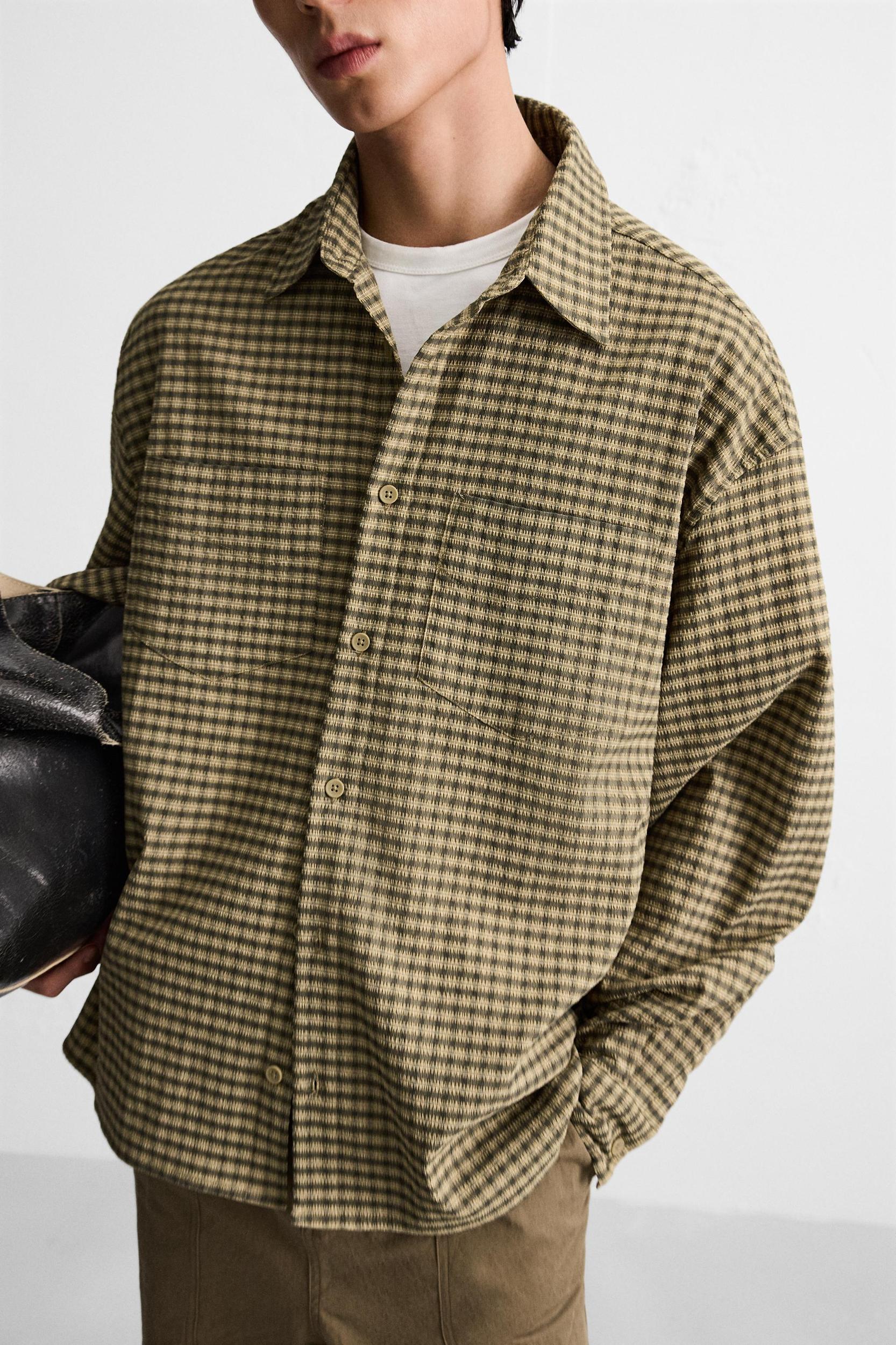 Seersucker Plaid Shirt Product Image