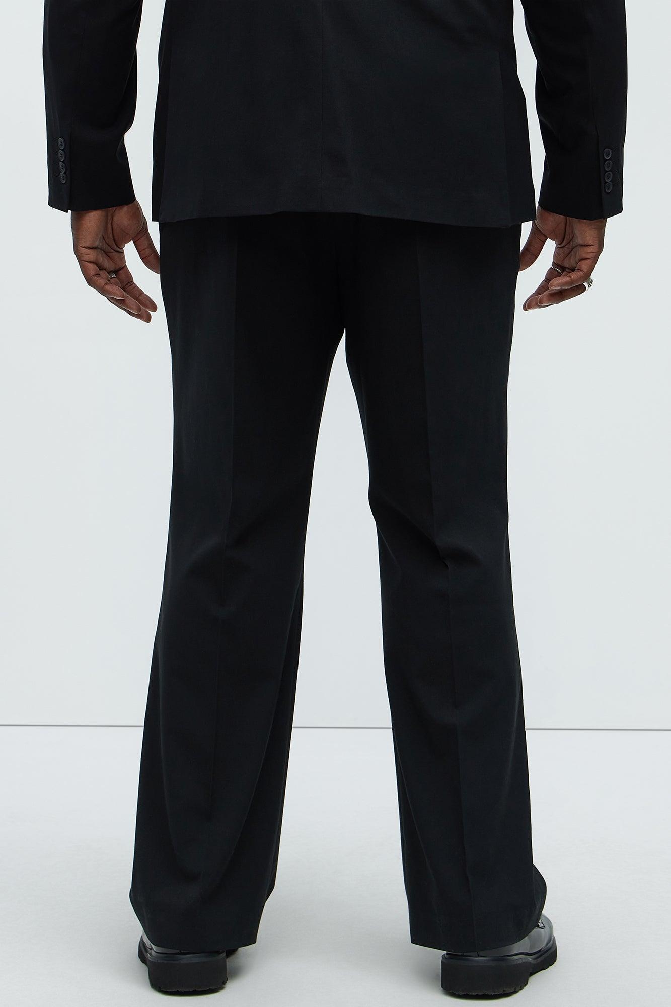 Modern Stretch Straight Trousers - Black Product Image