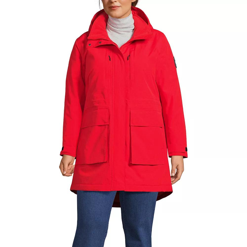 Plus Size Lands' End Squall Waterproof Insulated Winter Parka, Women's, Size: 2XL, Green Product Image