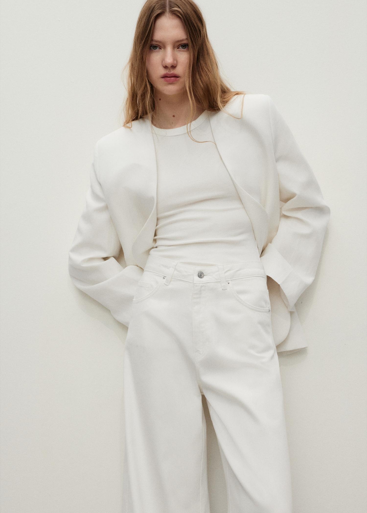 High-rise wideleg jeans - Women | MANGO USA Product Image