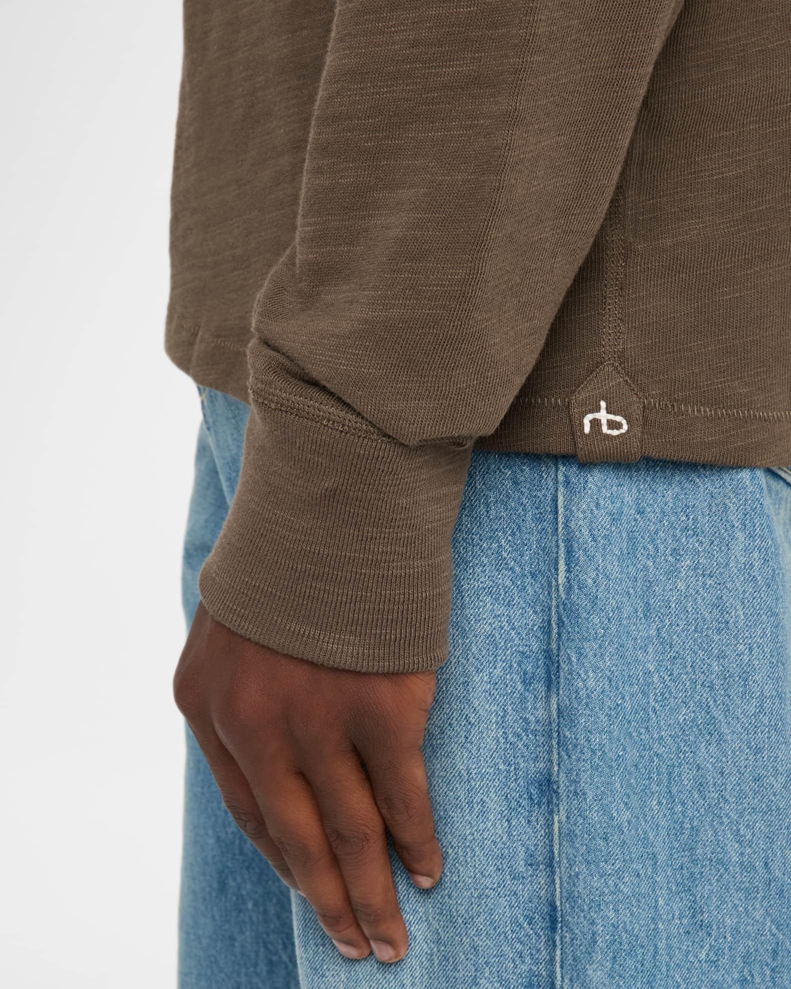 Men's Classic Flame Henley Long-Sleeve T-Shirt Product Image