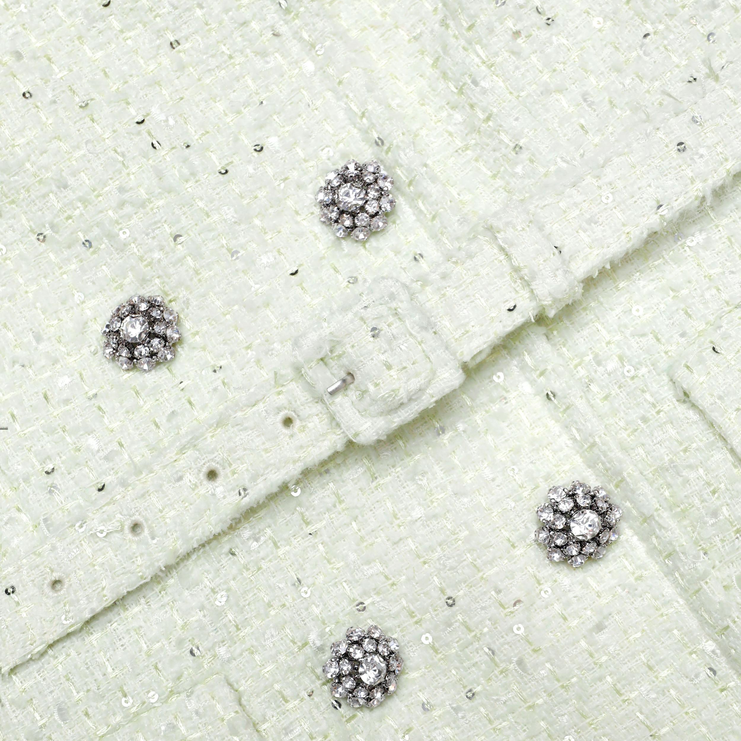 Lime Boucle Midi Dress Product Image