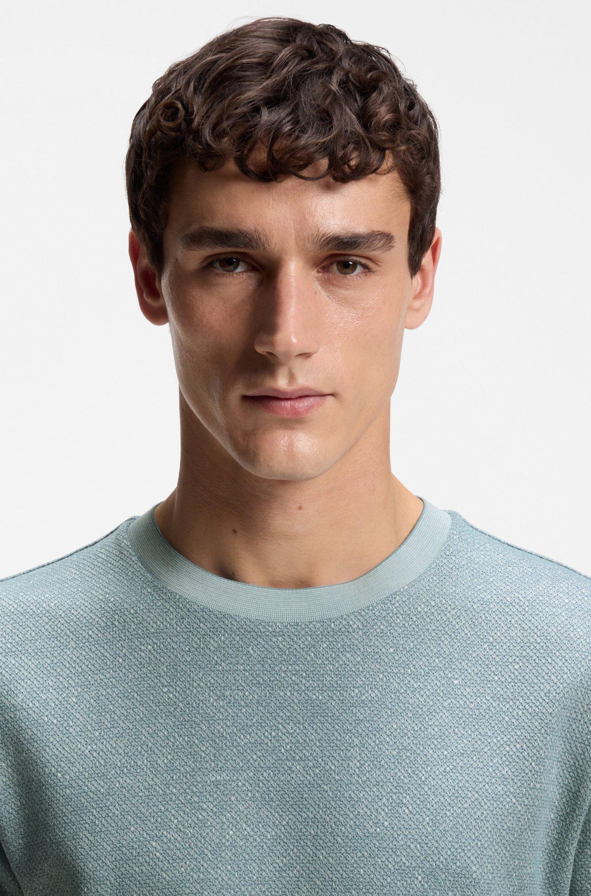 Mouline T-shirt in cotton, linen and silk Product Image