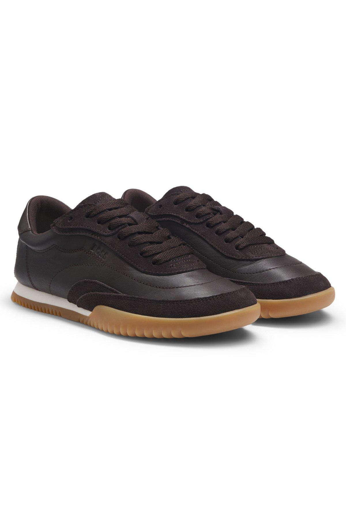 Trainers in leather and suede Product Image