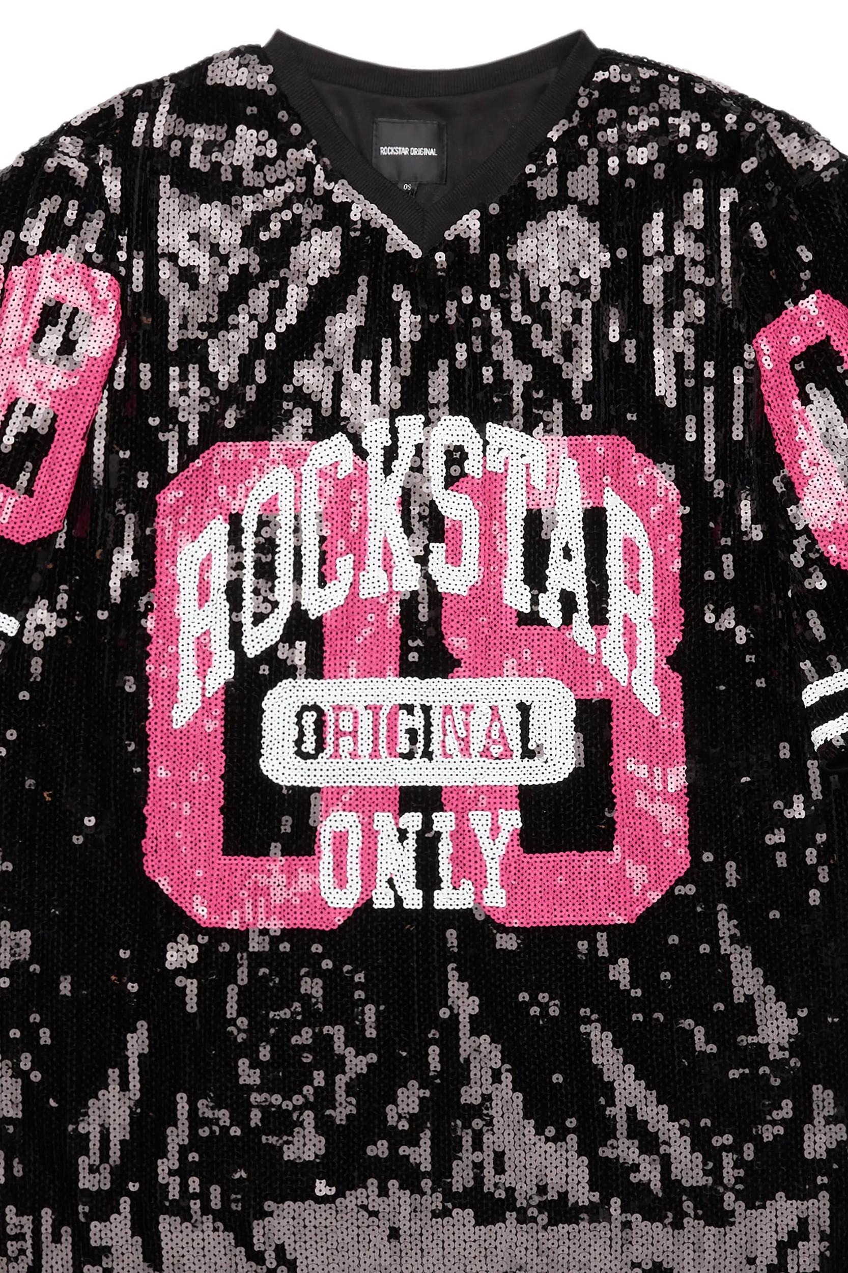 Touch Down Black Sequin Mini Dress Female Product Image