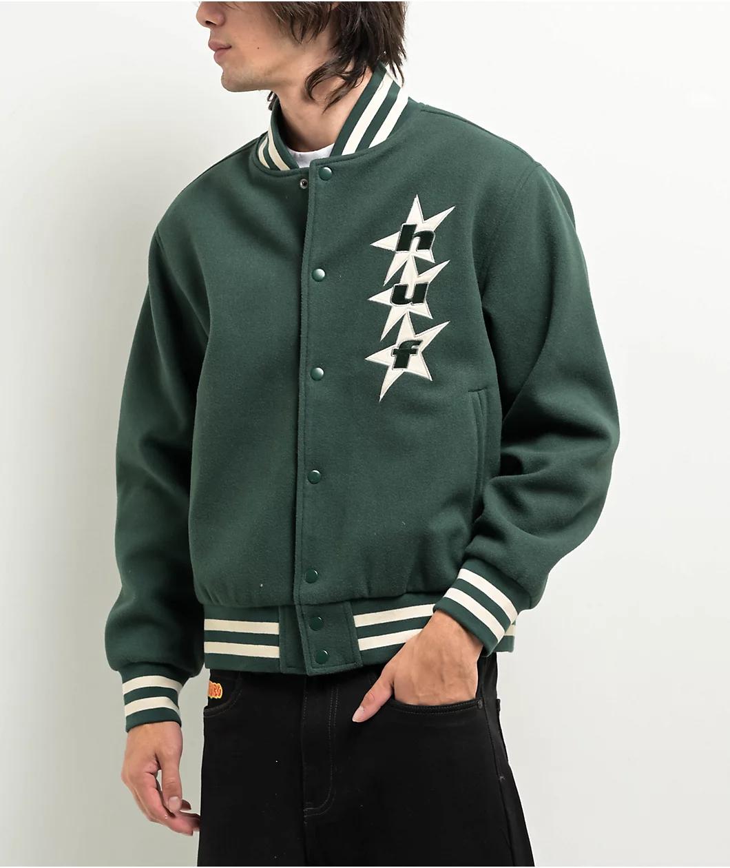 HUF All Star Green Varsity Jacket Product Image