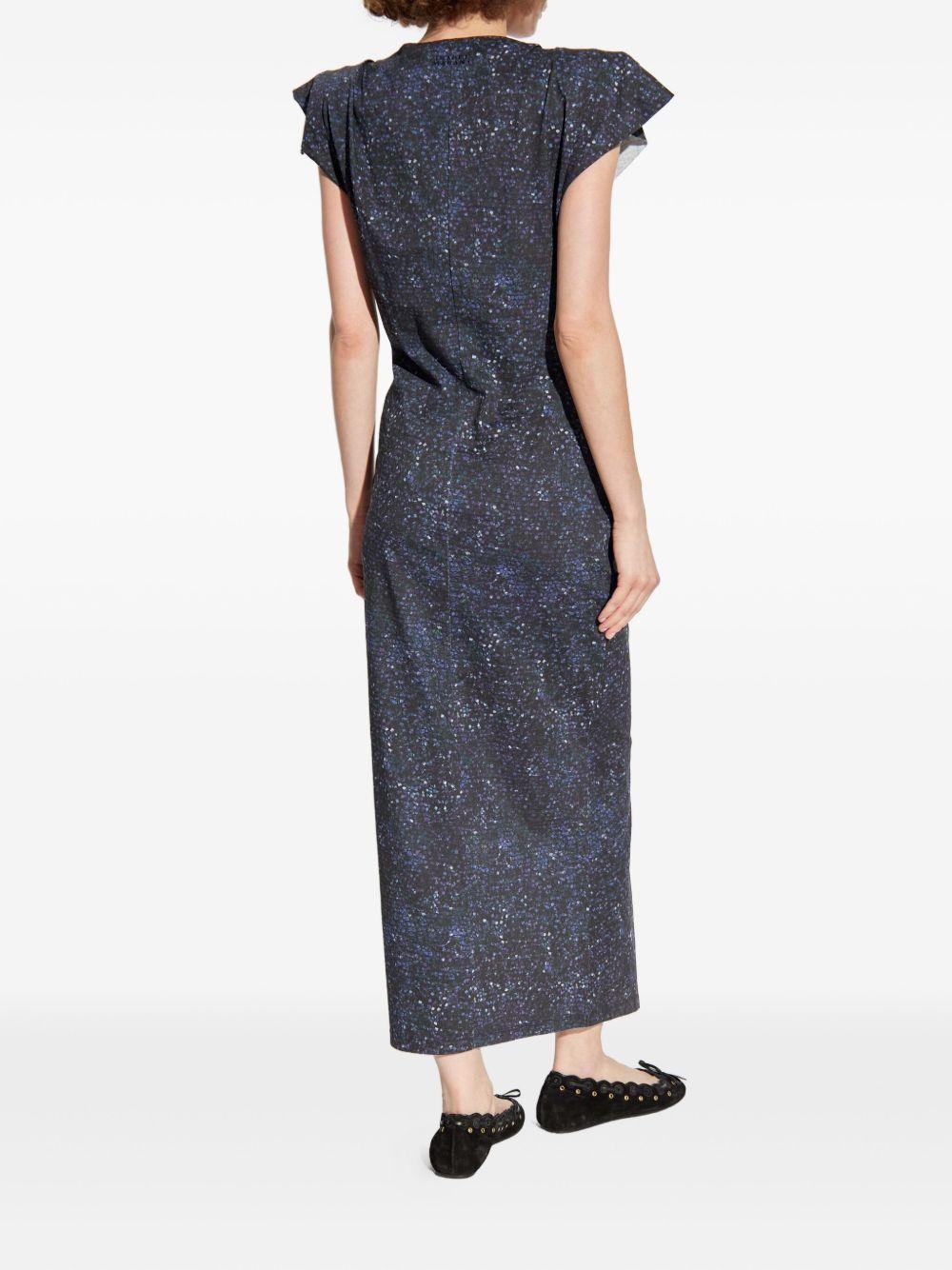 printed side-split dress Product Image